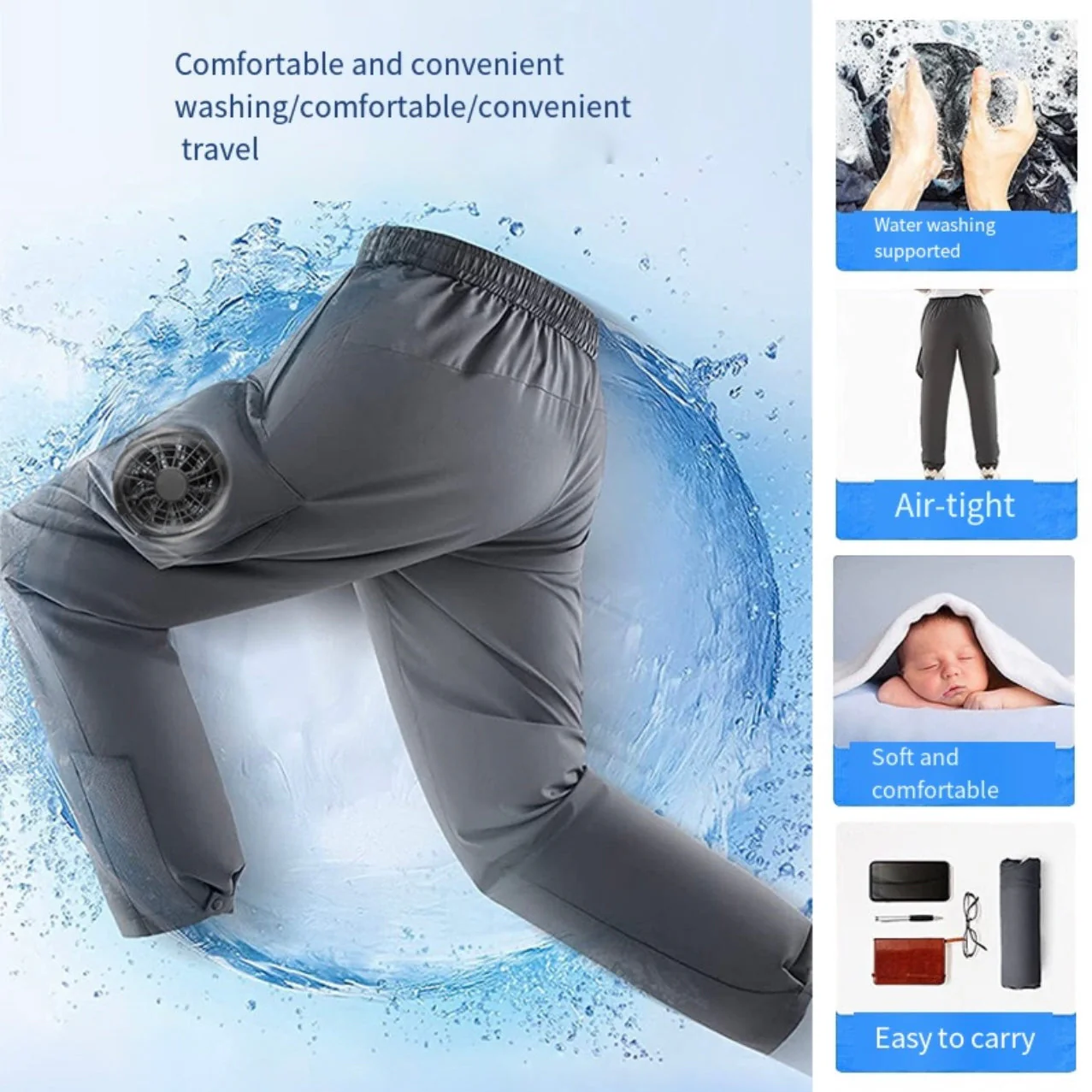 LITEGUEST Smart Air-Conditioned Fan Cooling Pants – USB Dual Fans - Image 3