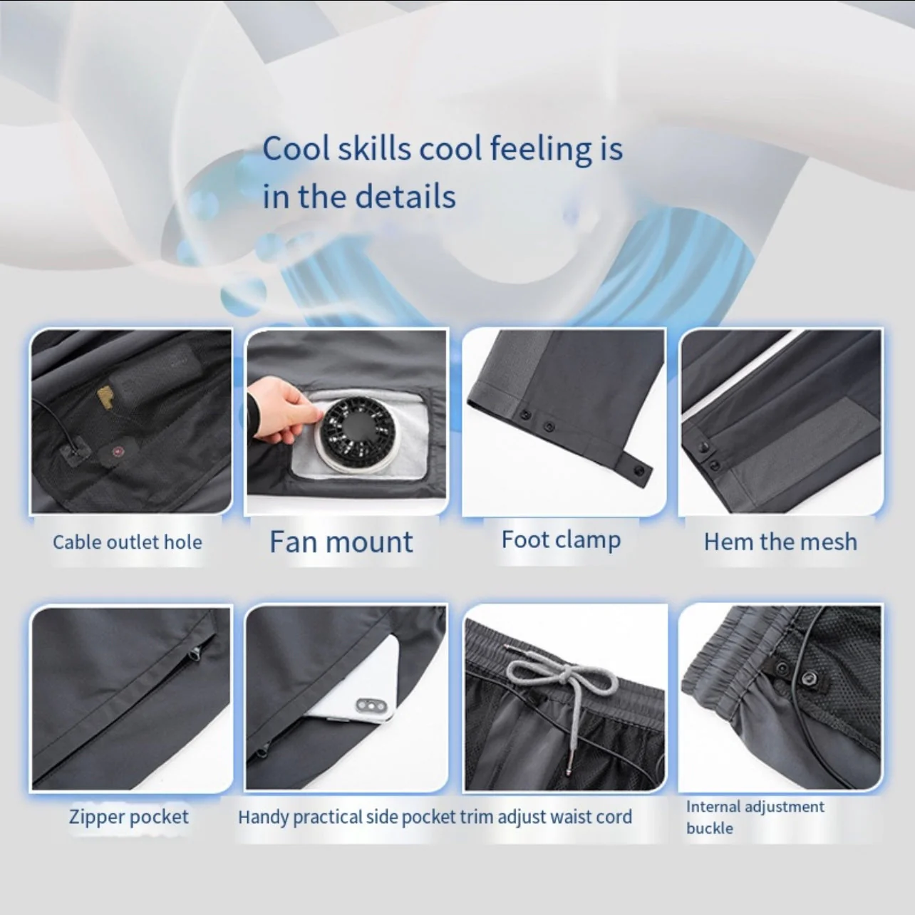 LITEGUEST Smart Air-Conditioned Fan Cooling Pants – USB Dual Fans - Image 6