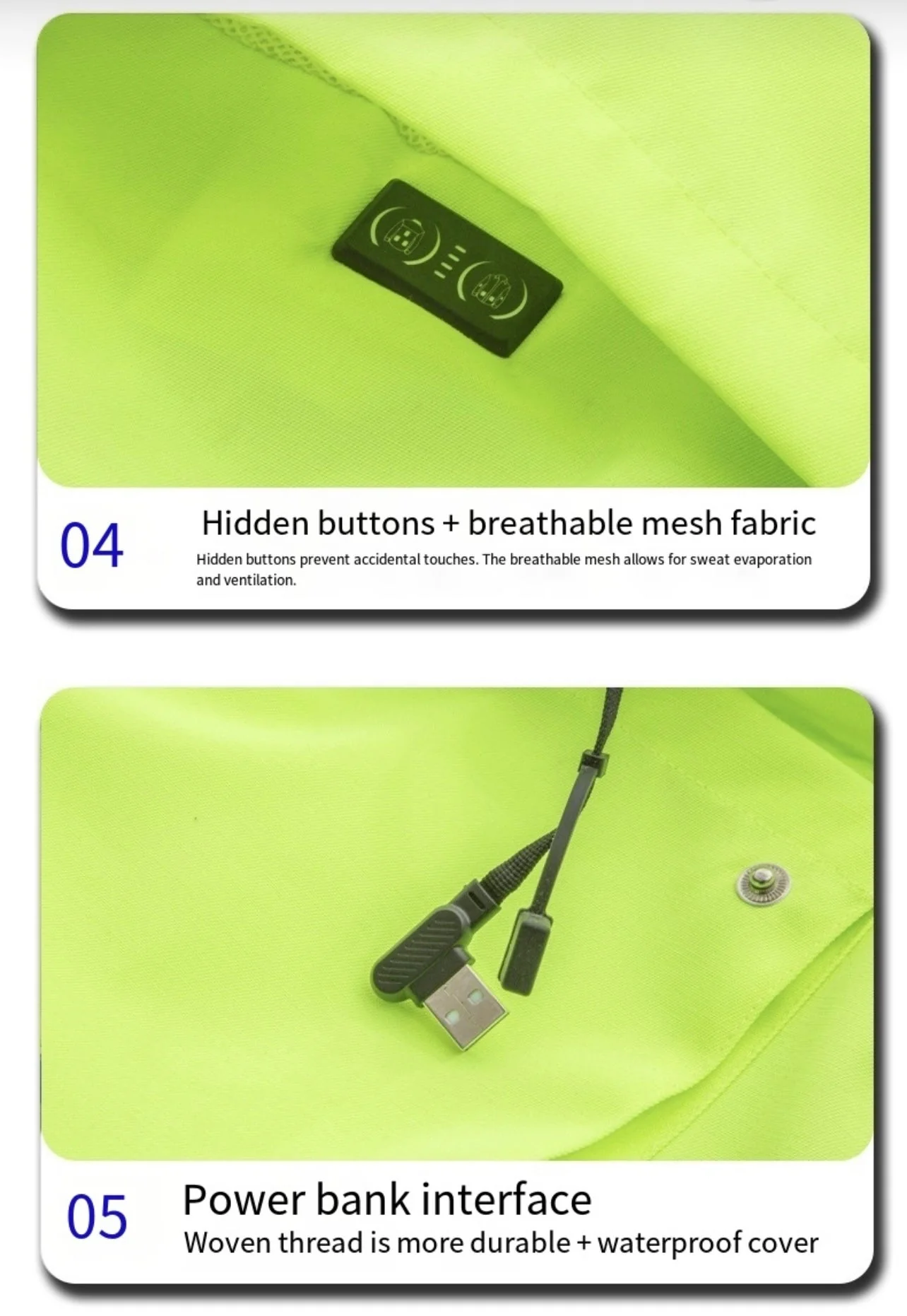 LITEGUEST Smart Heated Reflective Work Jacket for Outdoor Duty - Image 10