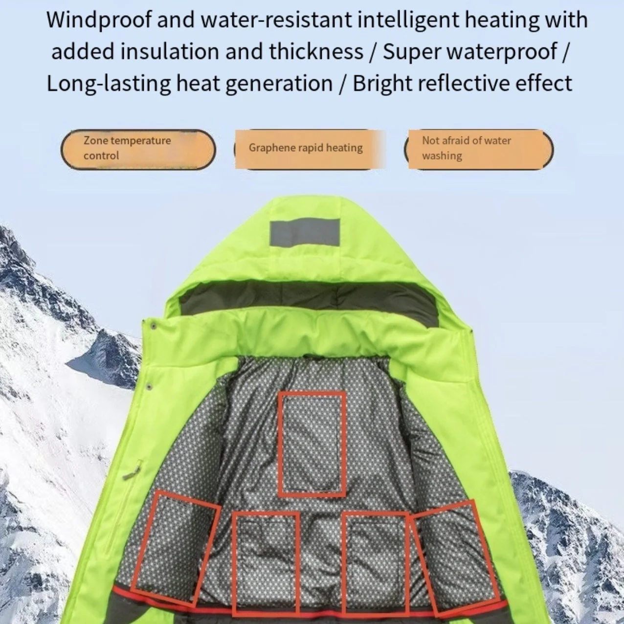 LITEGUEST Smart Heated Reflective Work Jacket for Outdoor Duty - Image 6