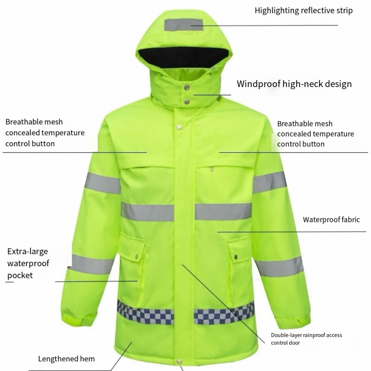 LITEGUEST Smart Heated Reflective Work Jacket for Outdoor Duty - Image 7