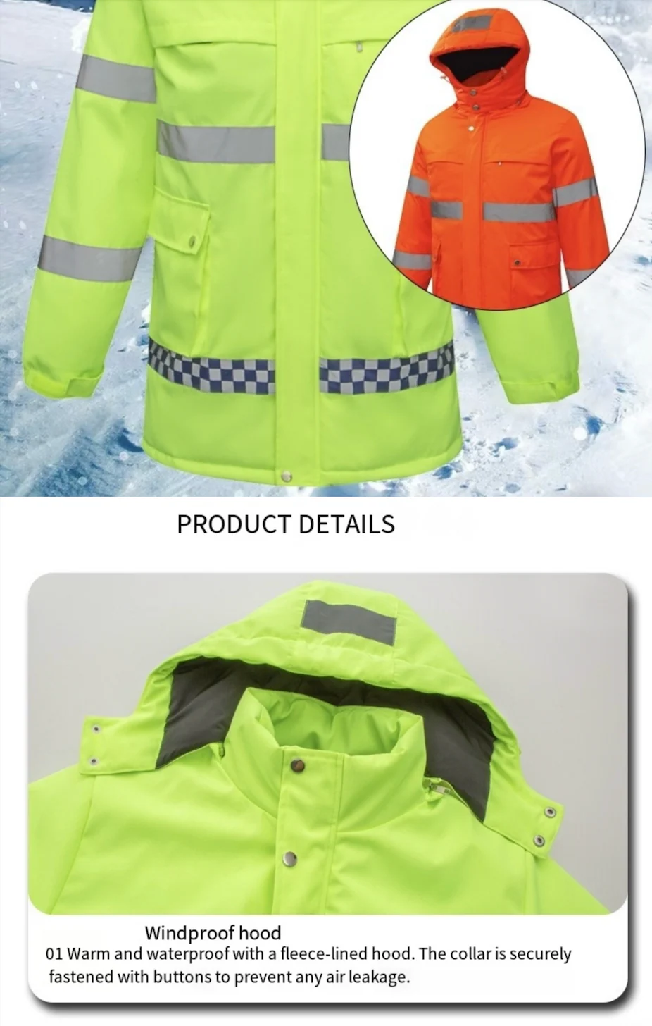 LITEGUEST Smart Heated Reflective Work Jacket for Outdoor Duty - Image 8