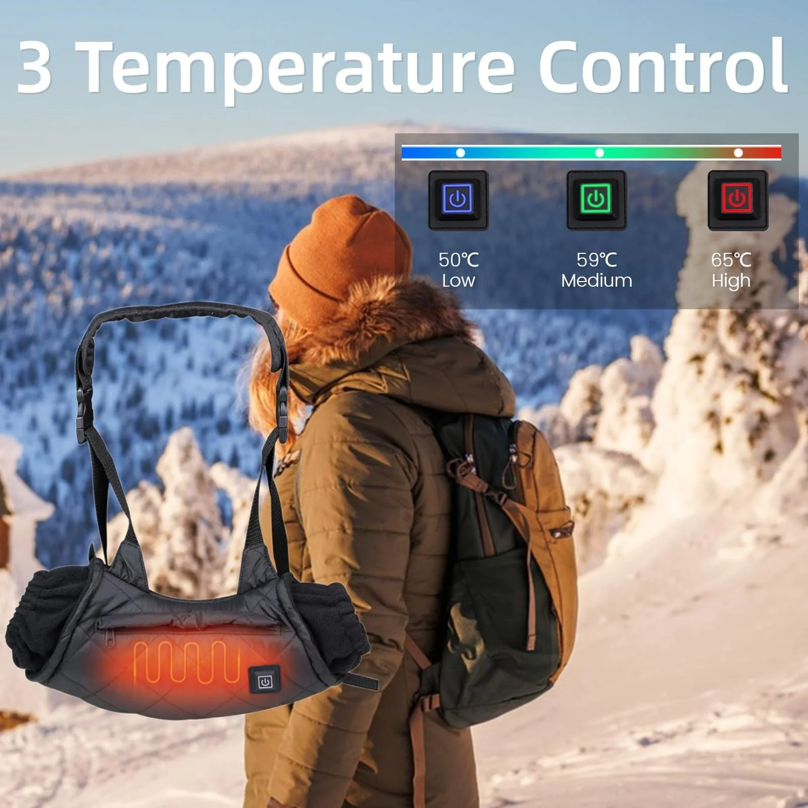 LITEGUEST USB Heated Hand Muff – Winter Outdoor Hand Warmers - Image 5