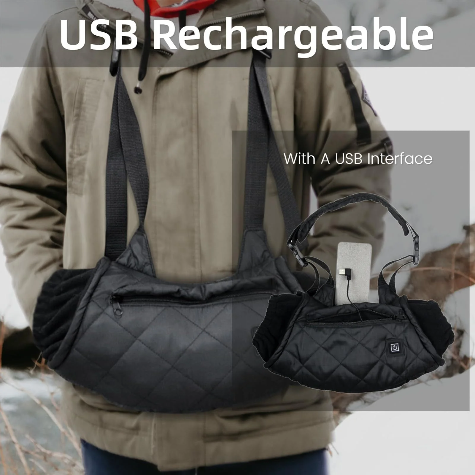 LITEGUEST USB Heated Hand Muff – Winter Outdoor Hand Warmers - Image 6