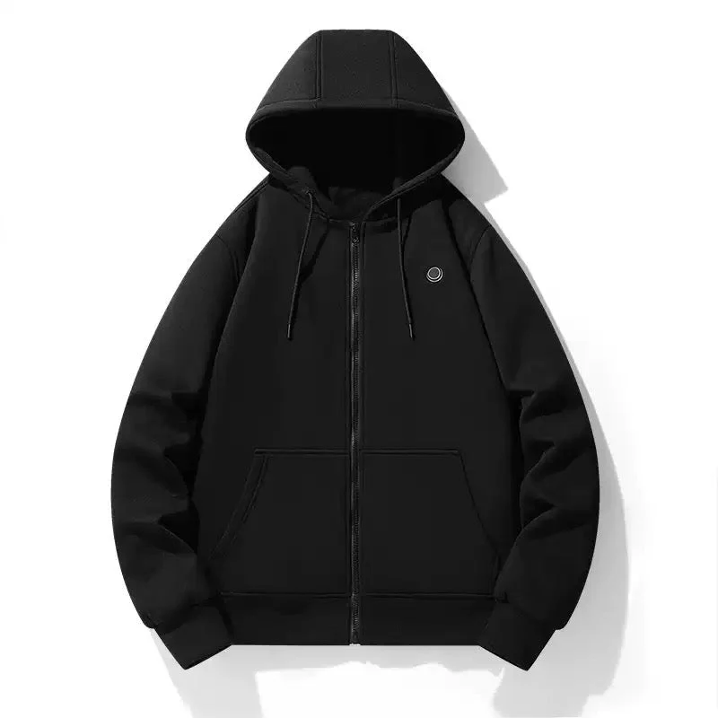 LITEGUEST USB Heated Hoodie 5-Zone Heated Zip-up Hooded Sweatshirt - Image 4