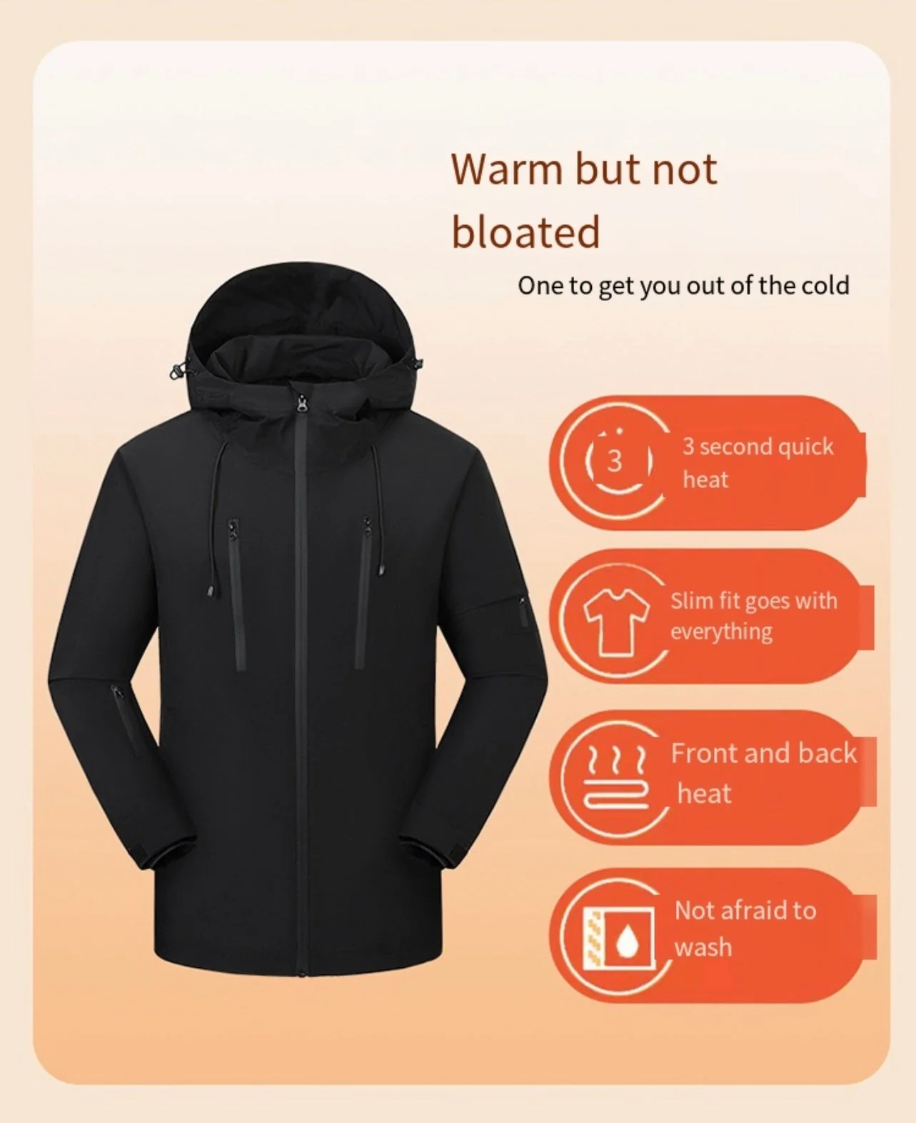LITEGUEST Waterproof Heated Jacket 5-Zone USB-Powered for Outdoor - Image 10