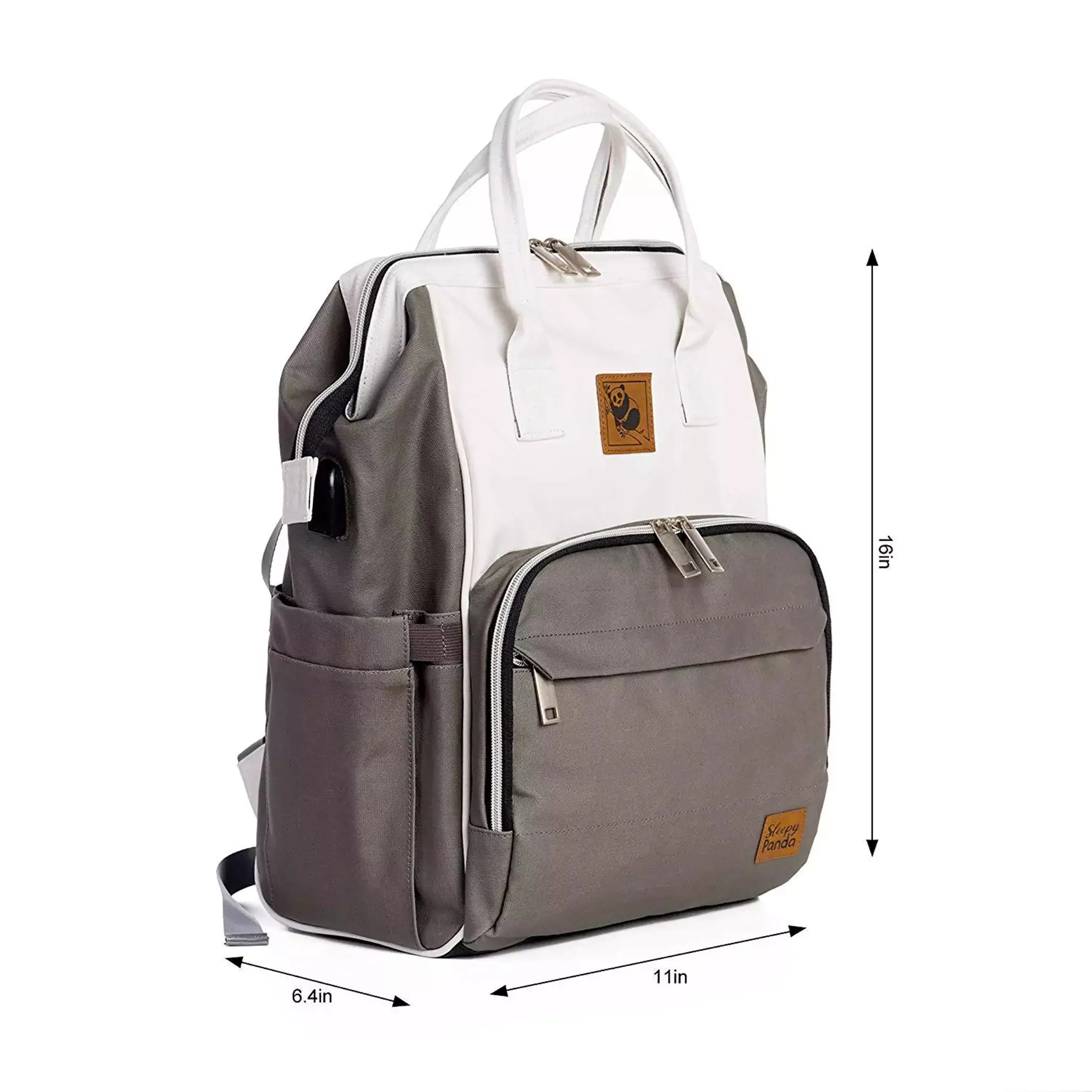 Lizzie Canvas Diaper Backpack | Mommy Bag - Image 7