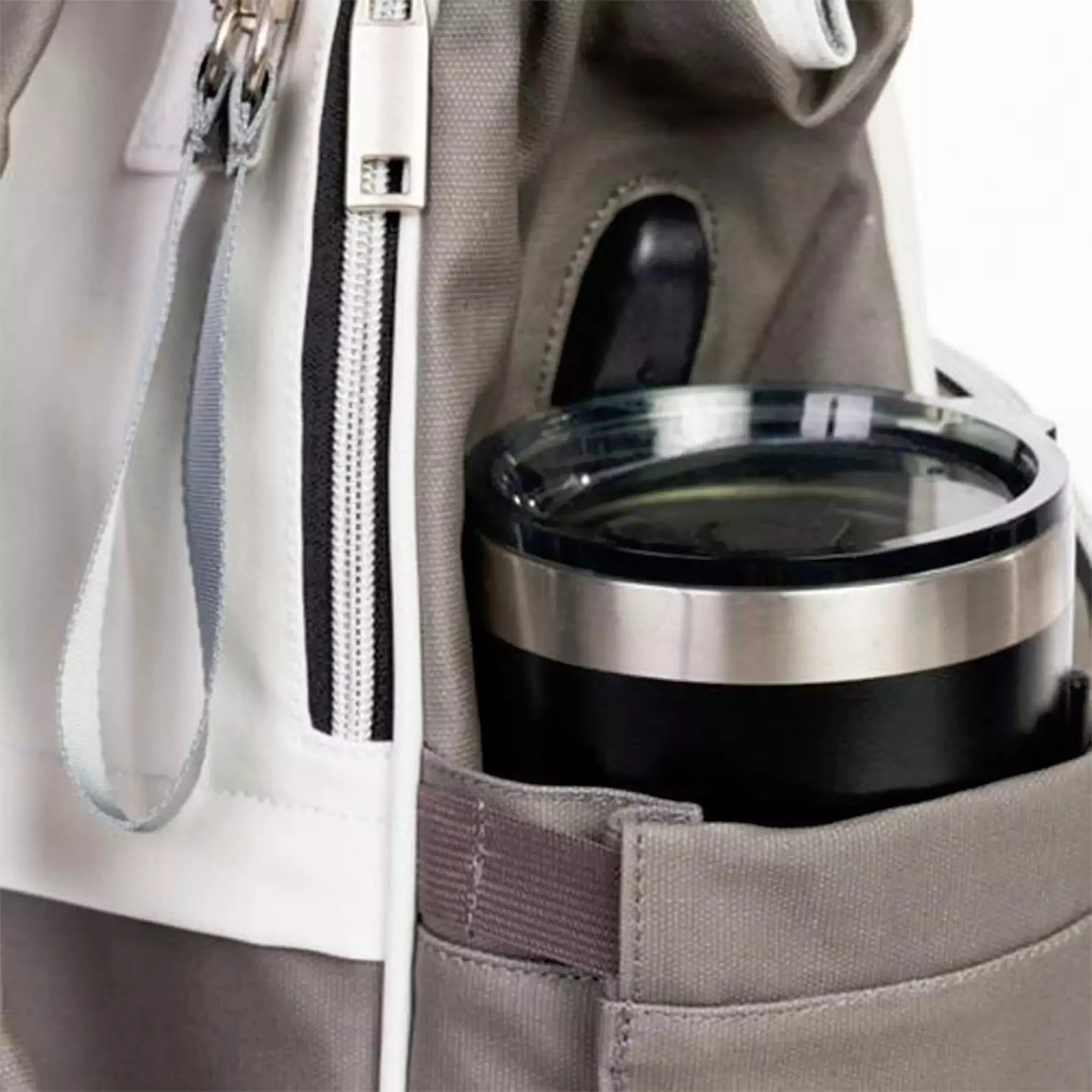 Lizzie Canvas Diaper Backpack | Mommy Bag - Image 8