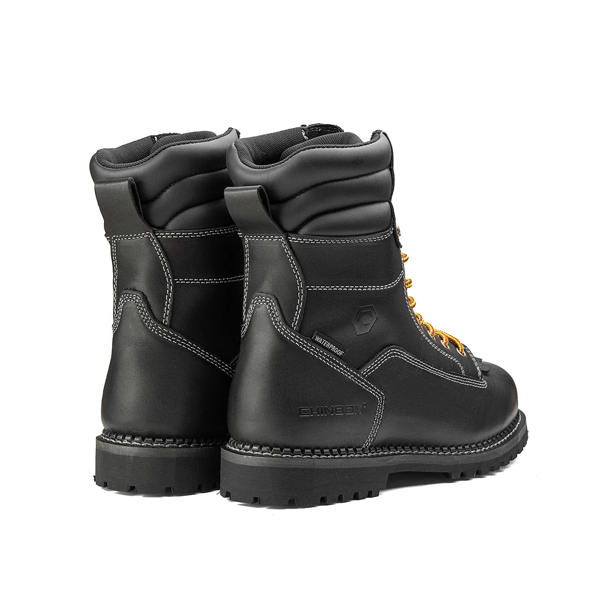 Logger 8” Men’s Waterproof Work Boot for Men - Black - Image 5