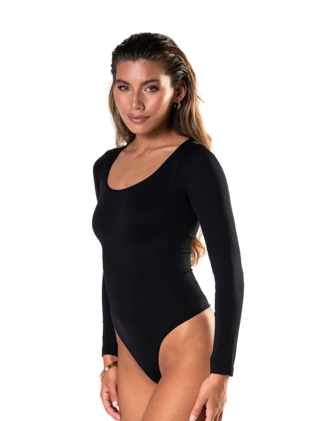Long Sleeve Thong Bodysuit - Image 2