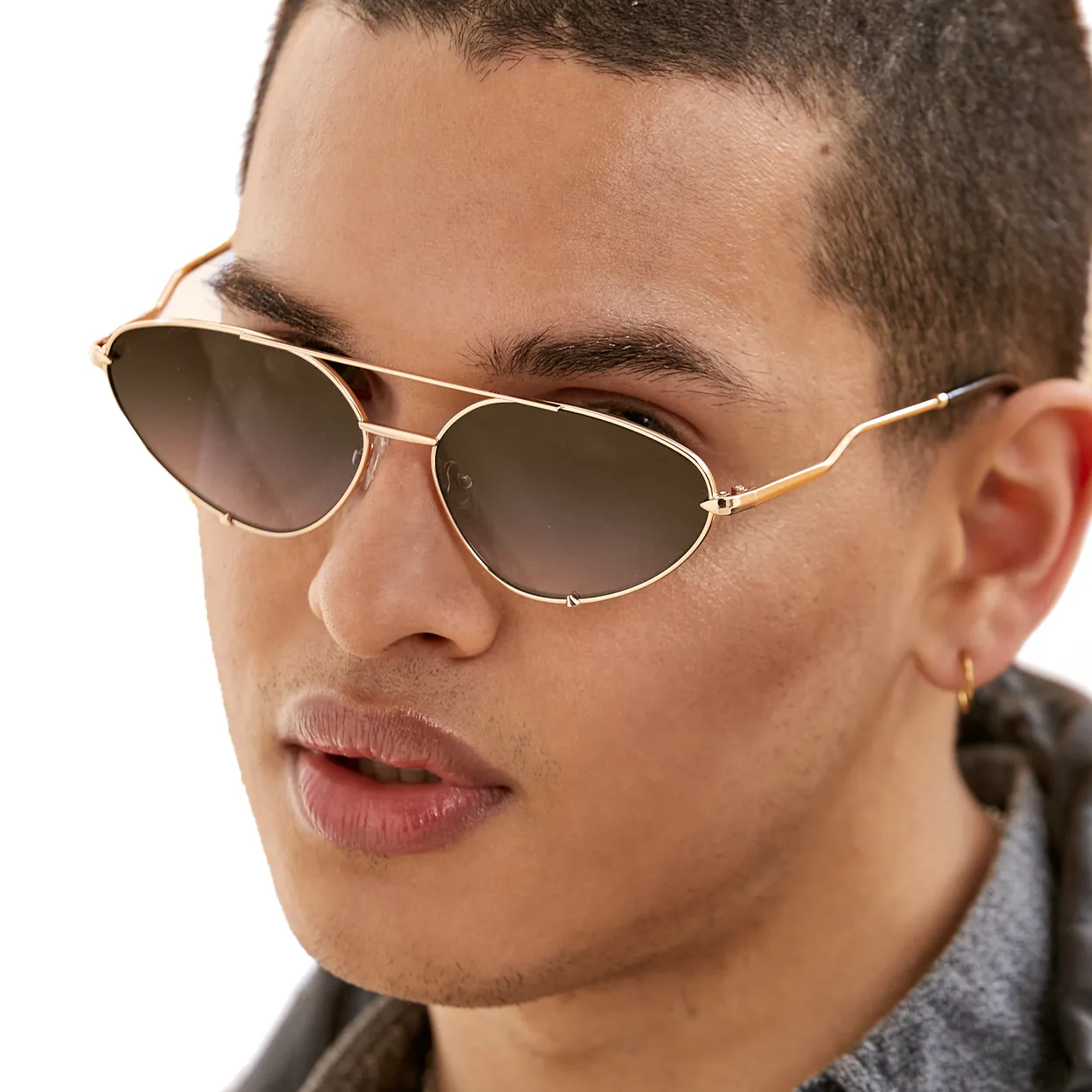 Lucky Star Sunglasses - Faded Brown & Gold - Image 3
