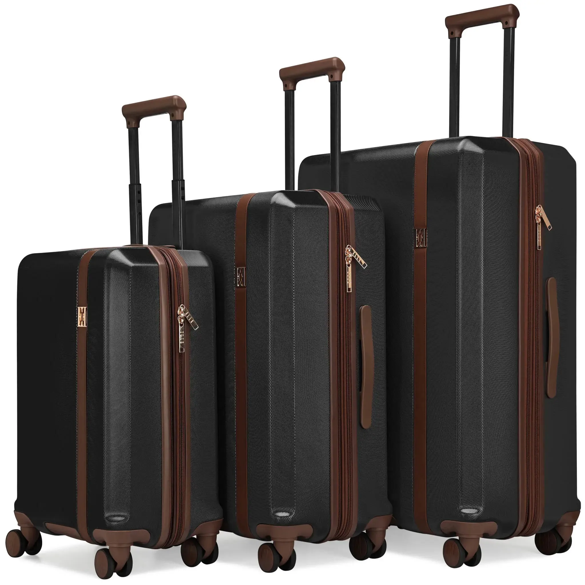 Luxe Journey 3 Piece Expandable Retro Luggage Set - Image 13
