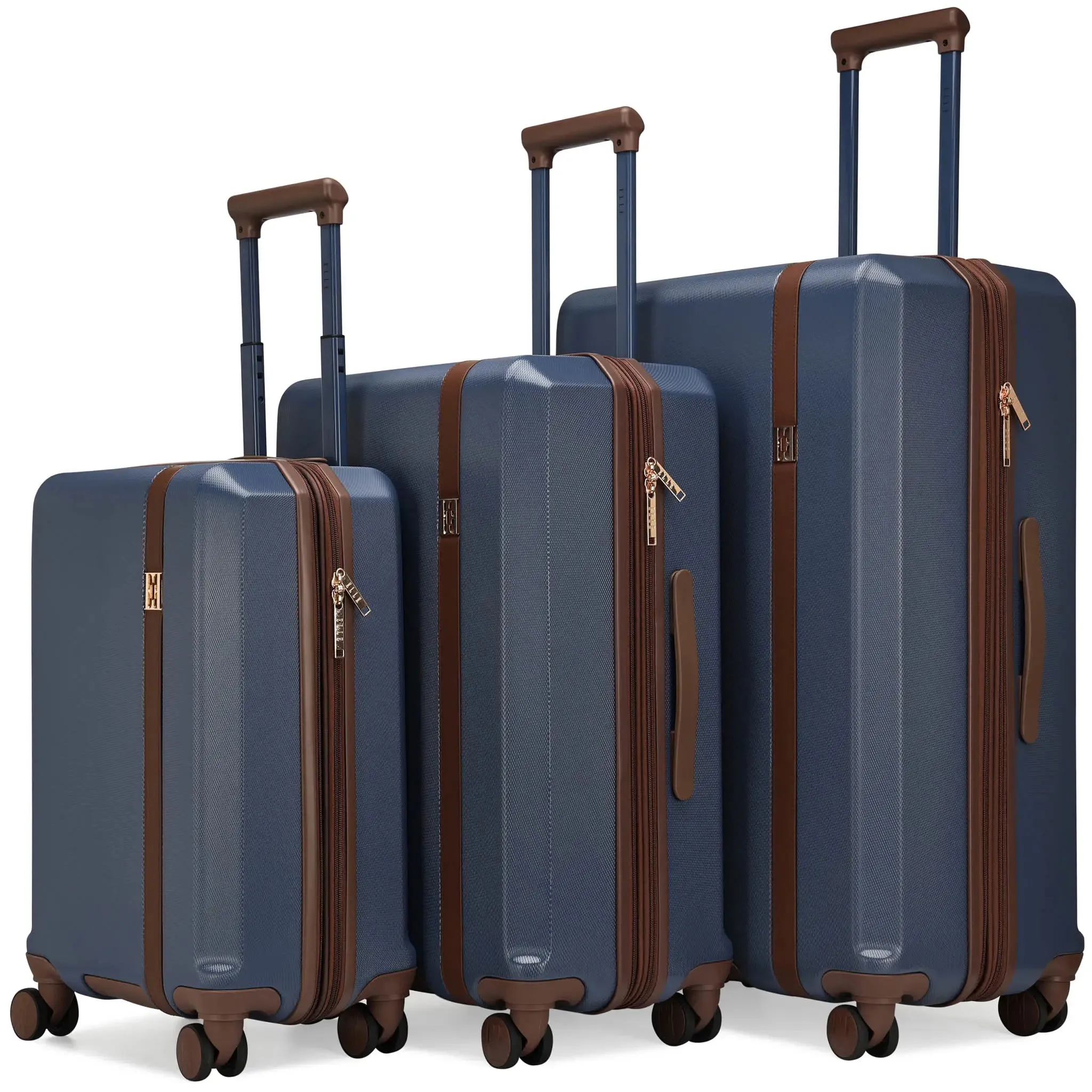 Luxe Journey 3 Piece Expandable Retro Luggage Set - Image 16