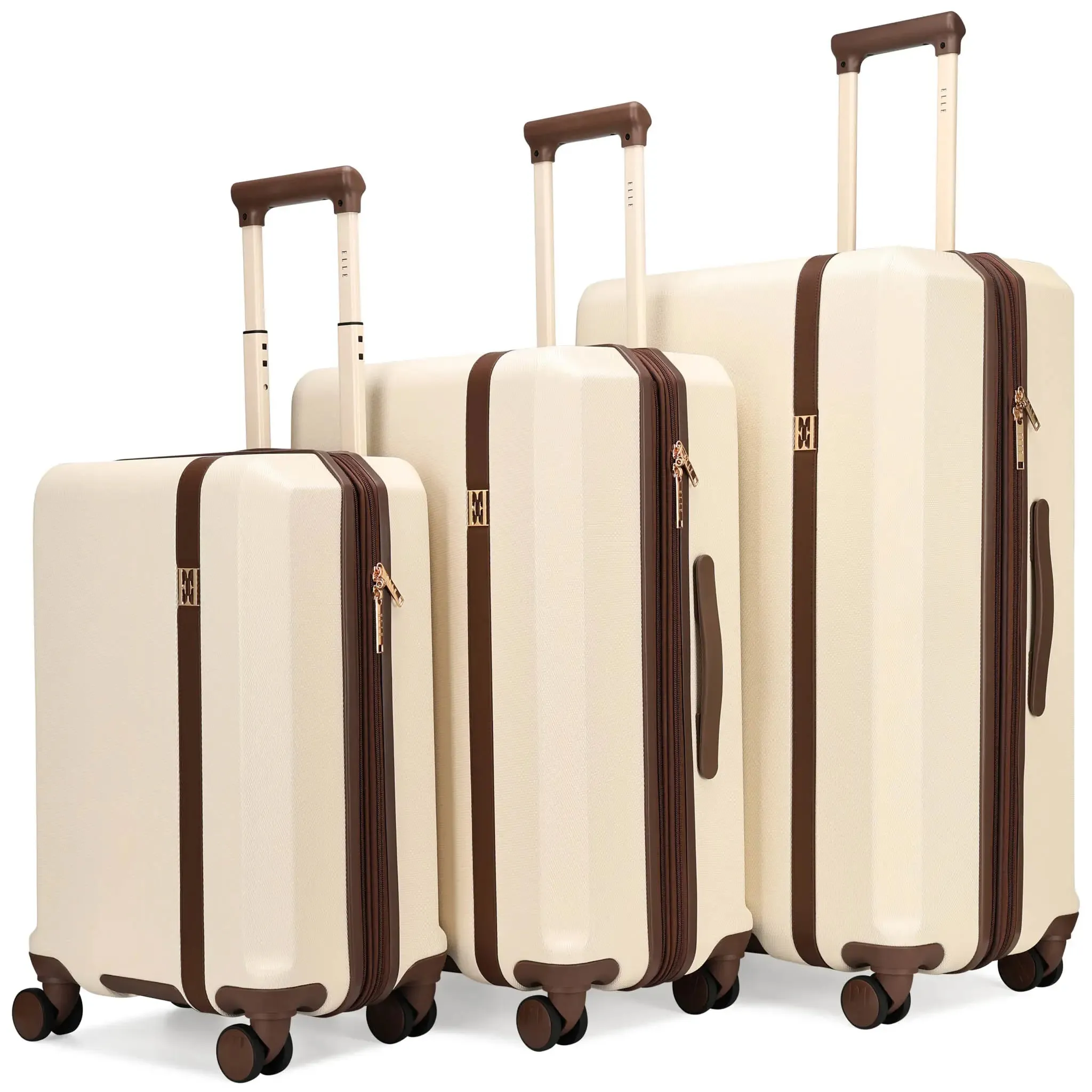 Luxe Journey 3 Piece Expandable Retro Luggage Set - Image 17