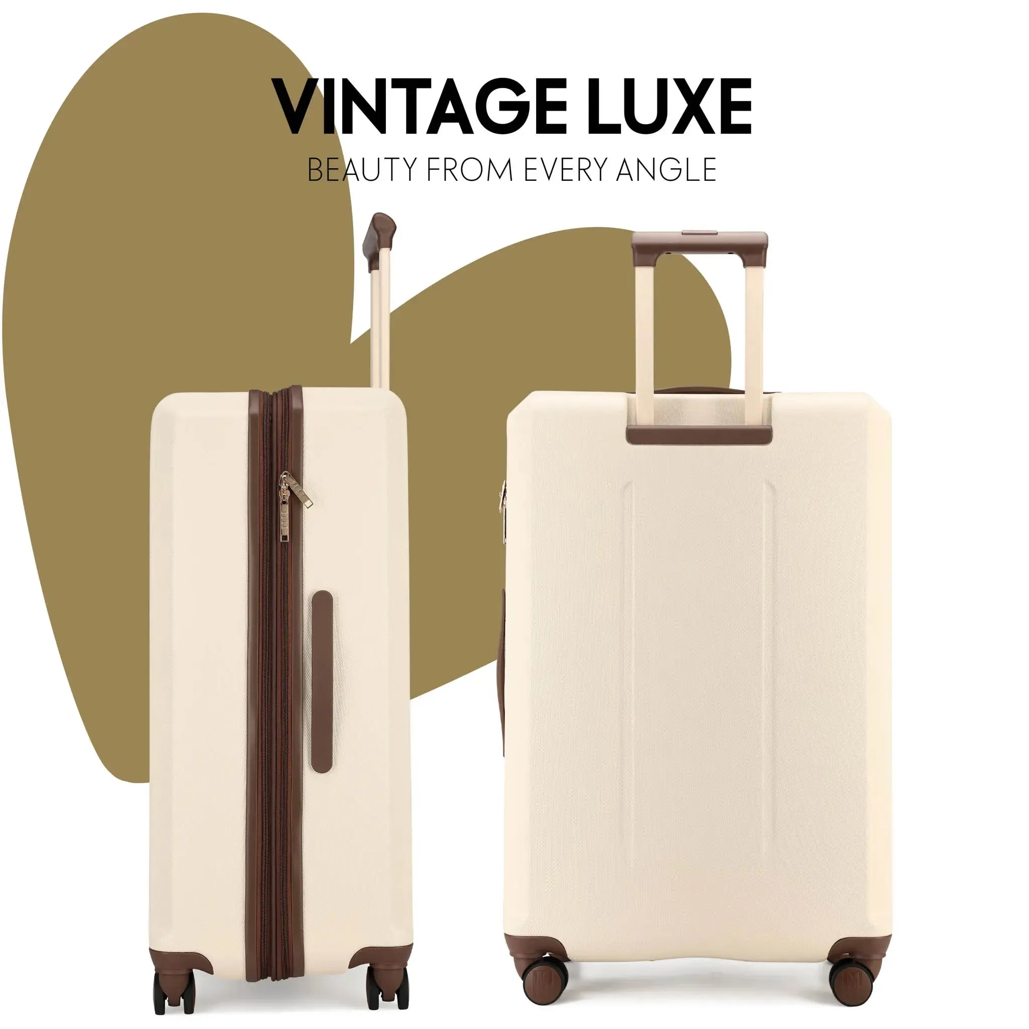 Luxe Journey 3 Piece Expandable Retro Luggage Set - Image 7