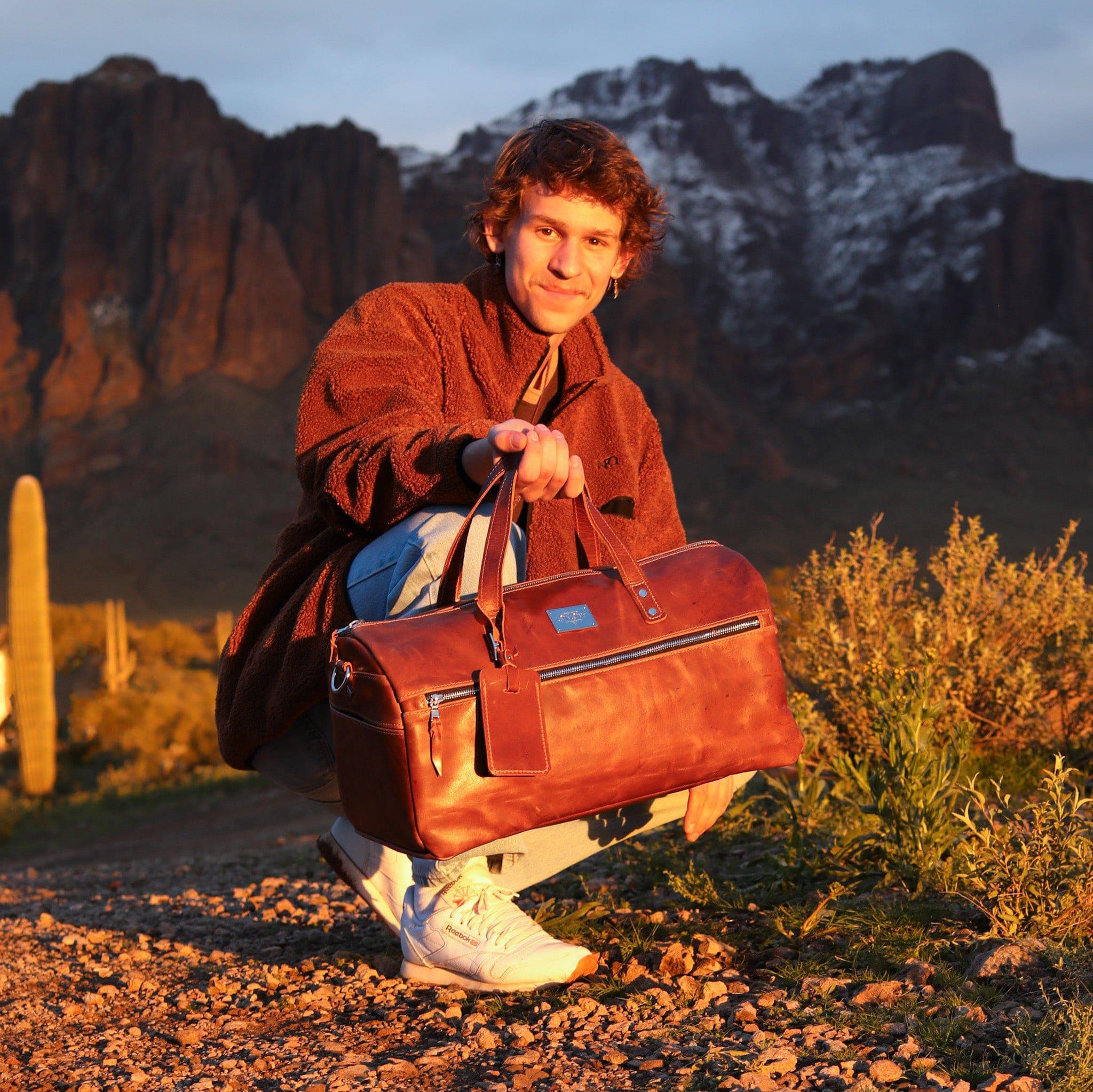 Luxury Leather Duffel Bag - Image 10
