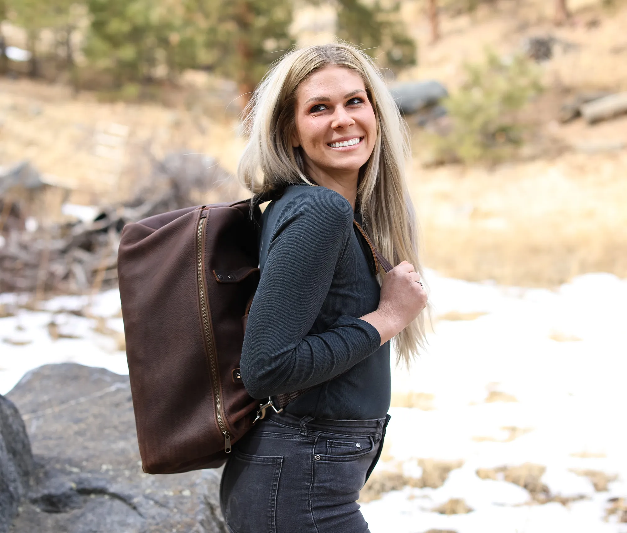 Luxury Leather Duffel Bag - Image 23
