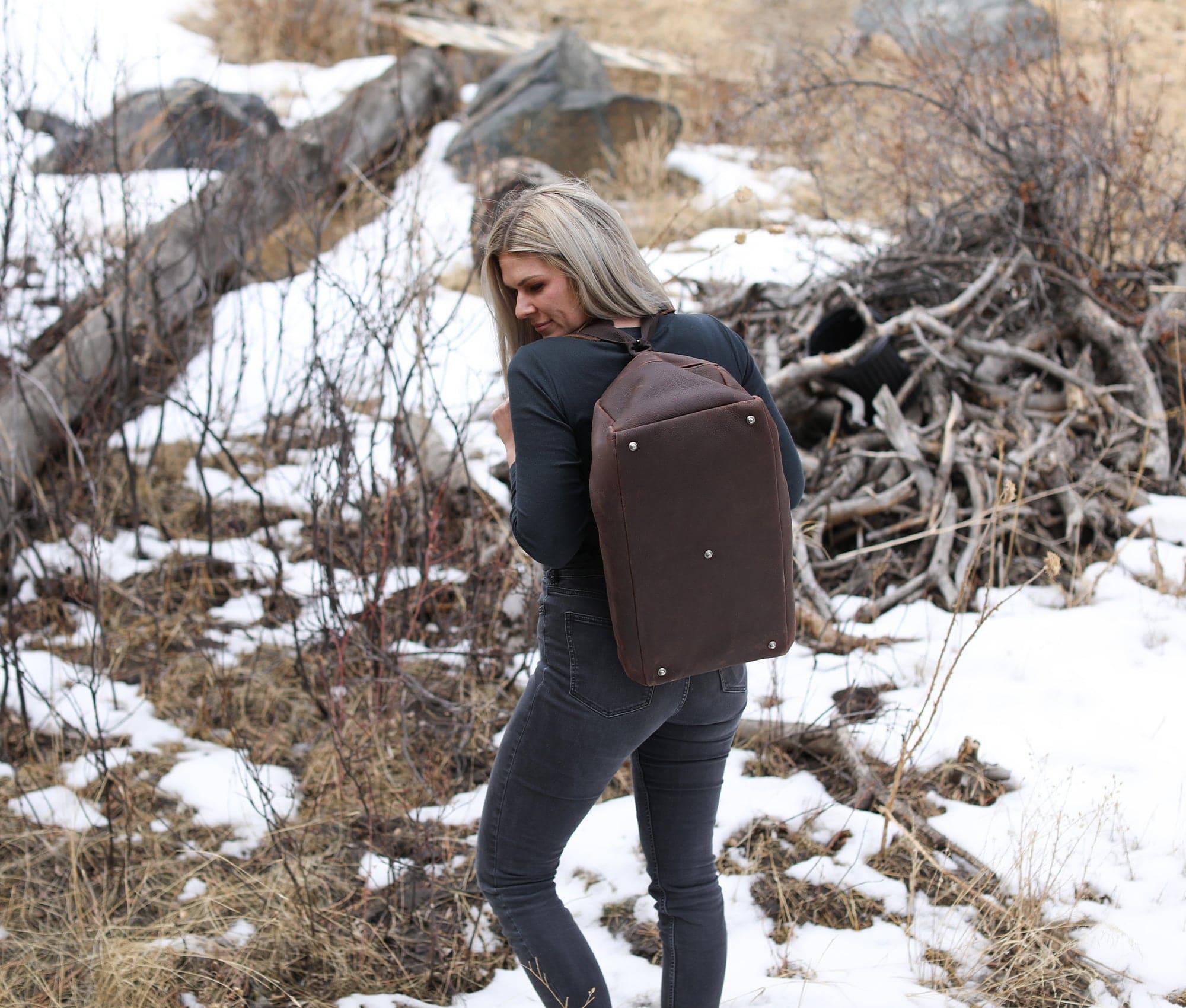 Luxury Leather Duffel Bag - Image 6