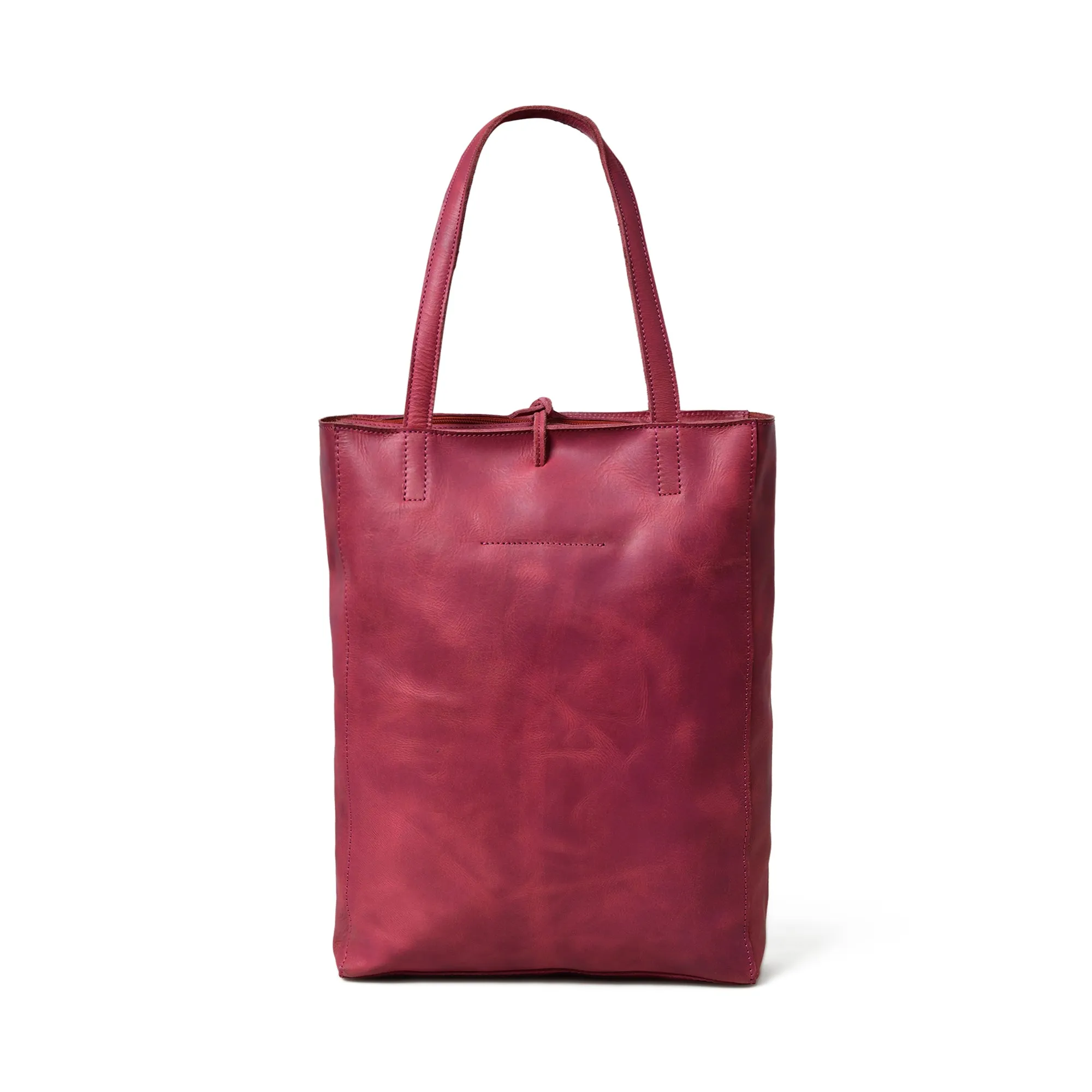 Maroon Leather Tote Bag - Image 5