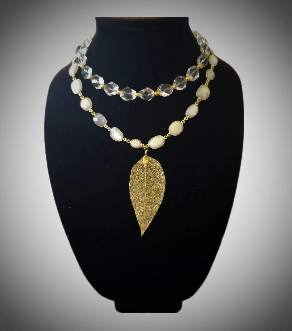"Master Healer"| Clear Quartz and Moonstone Layered Necklace - Image 4