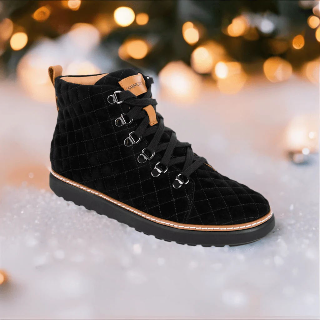 Melissa High-Top Grounding Shoes • Black Quilted - Image 10