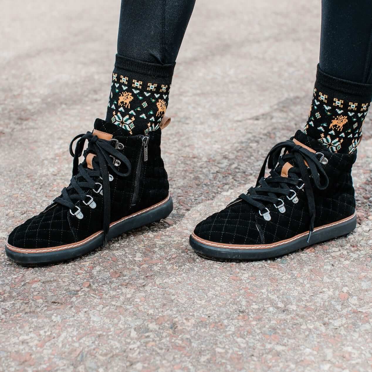Melissa High-Top Grounding Shoes • Black Quilted - Image 11