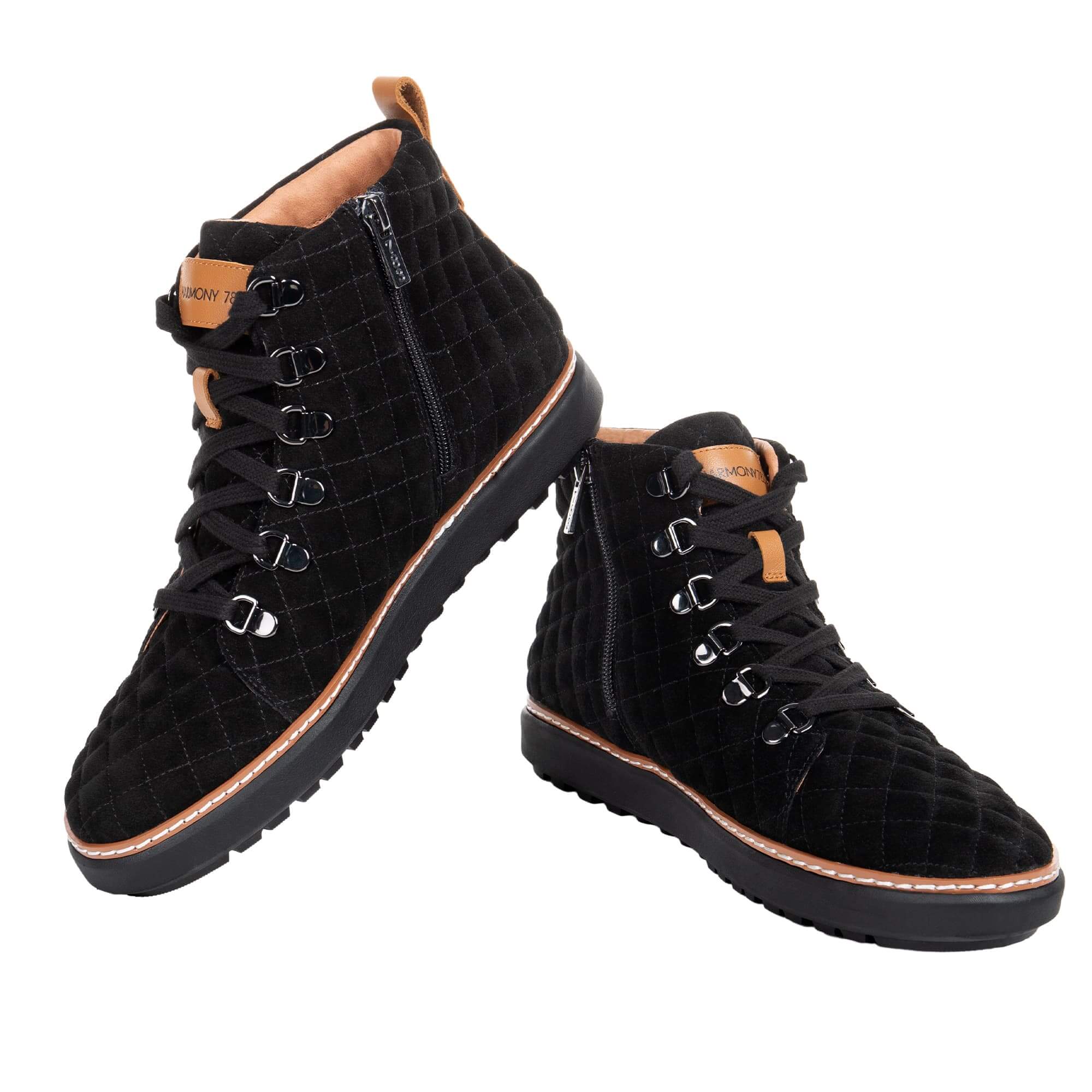 Melissa High-Top Grounding Shoes • Black Quilted - Image 9