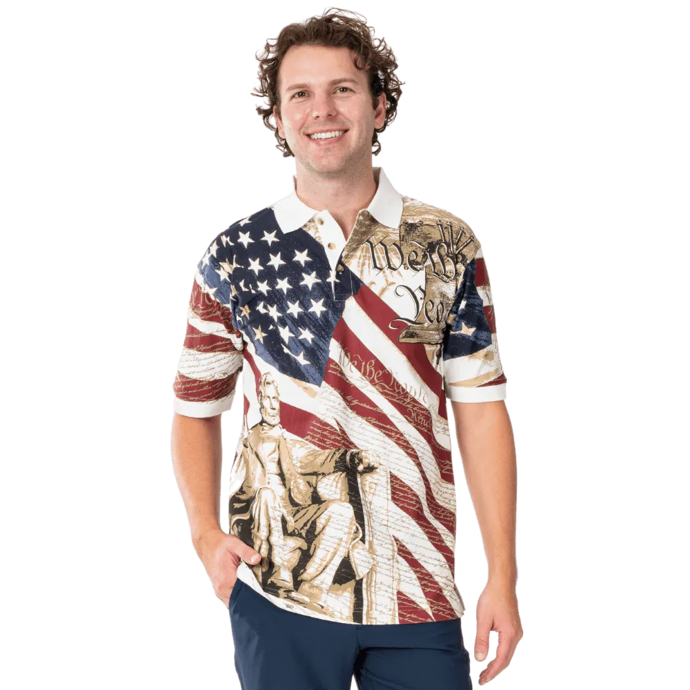 Men's Abraham Lincoln 100 % Cotton Polo Shirt - Image 4