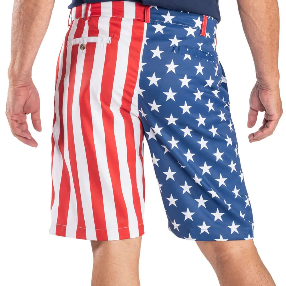 Men's American Flag Golf Shorts - Image 2