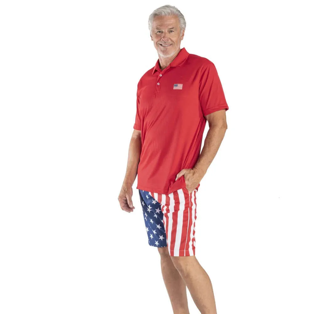 Men's American Flag Golf Shorts - Image 3