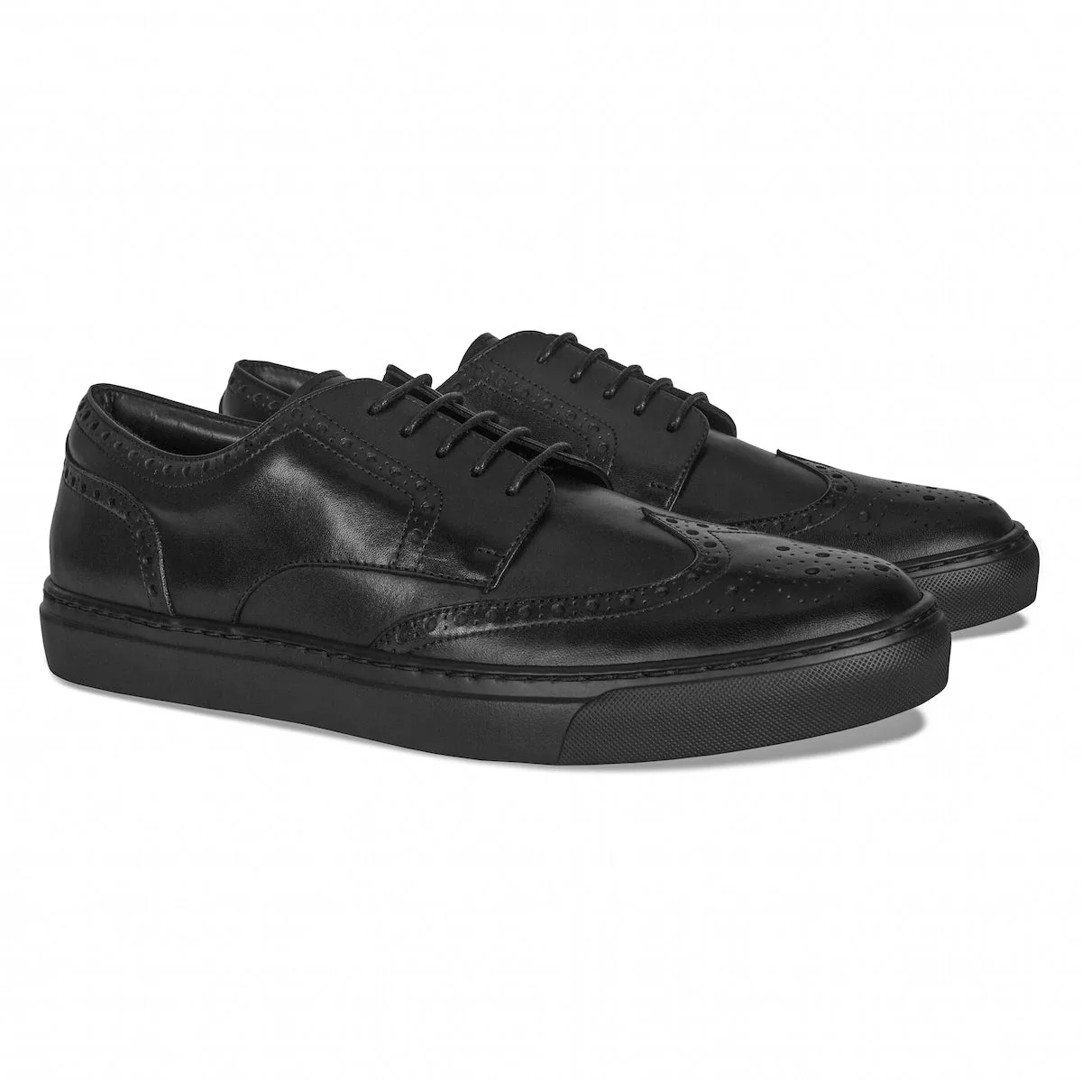 Men's Don Giovanni Wingtips - Black Sneakers - Image 4