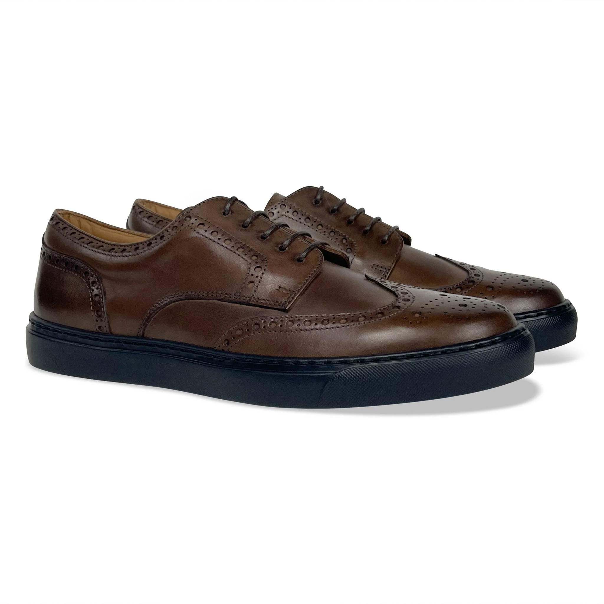 Men's Don Giovanni Wingtips - Brown Sneakers - Image 4