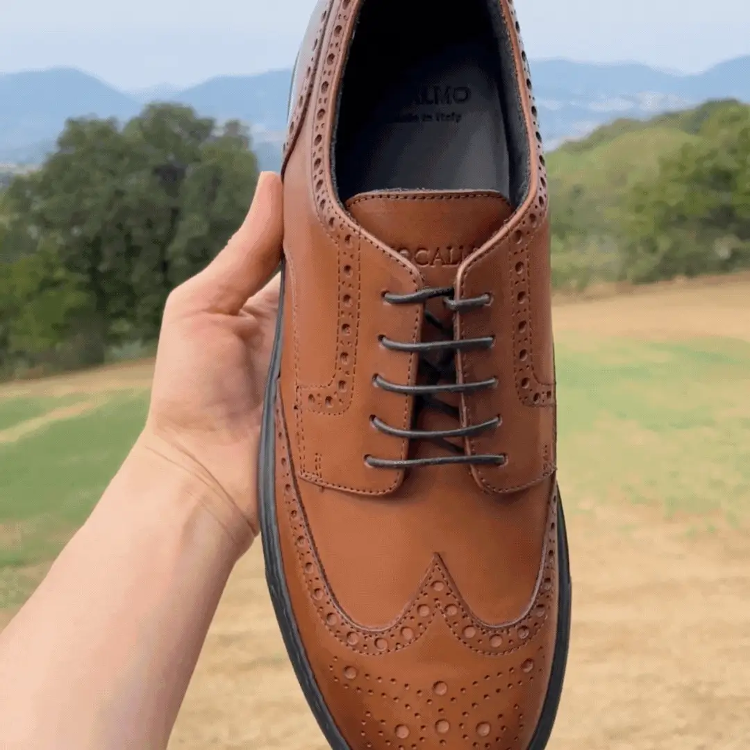 Men's Don Giovanni Wingtips - Cognac Sneakers - Image 6