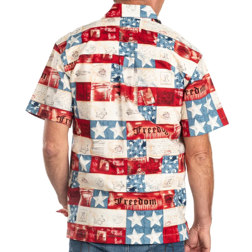 Men's Freedom Patriotic Hawaiian Shirt - Image 2