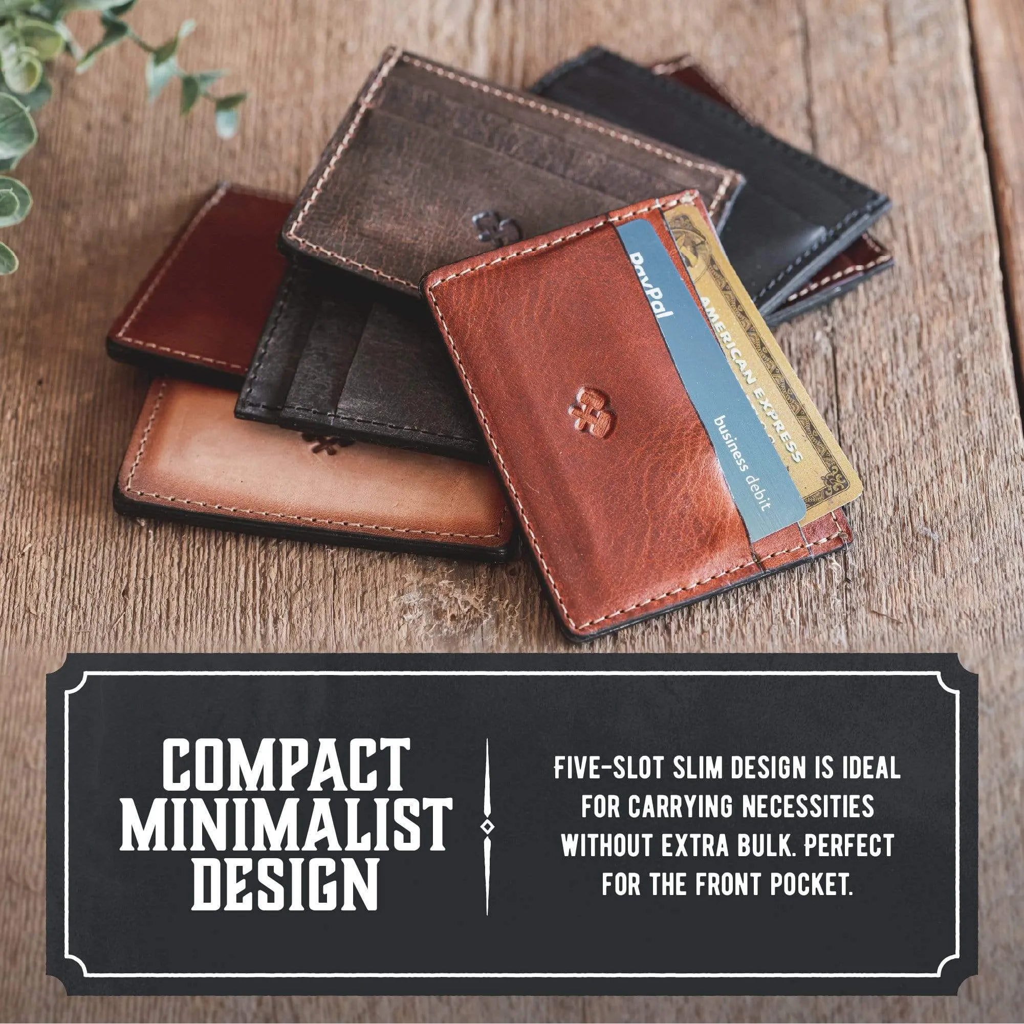 Men's Slim Front Pocket Wallet with 5 Slots - Image 3