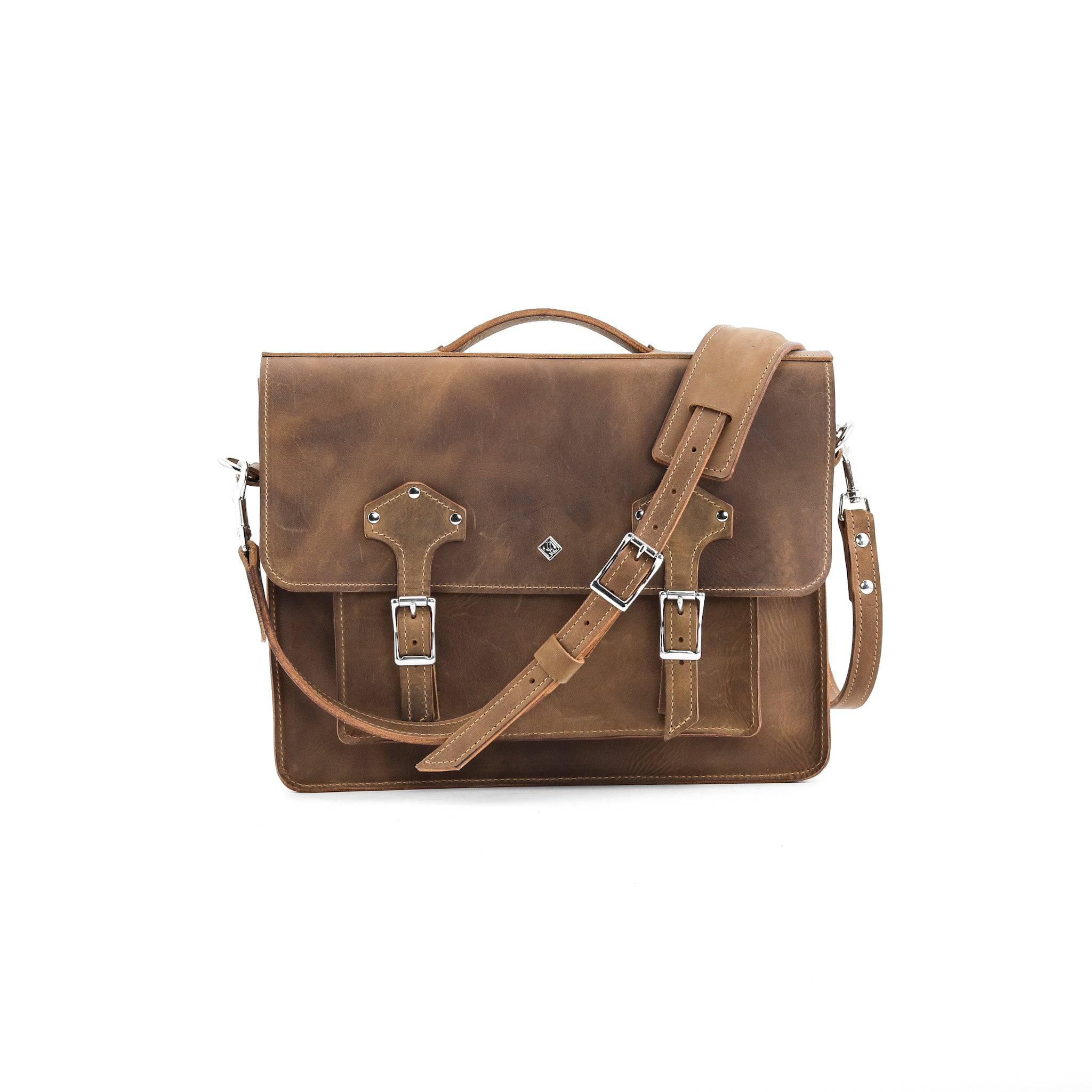 Classic Leather Messenger Bag for Men - Image 8