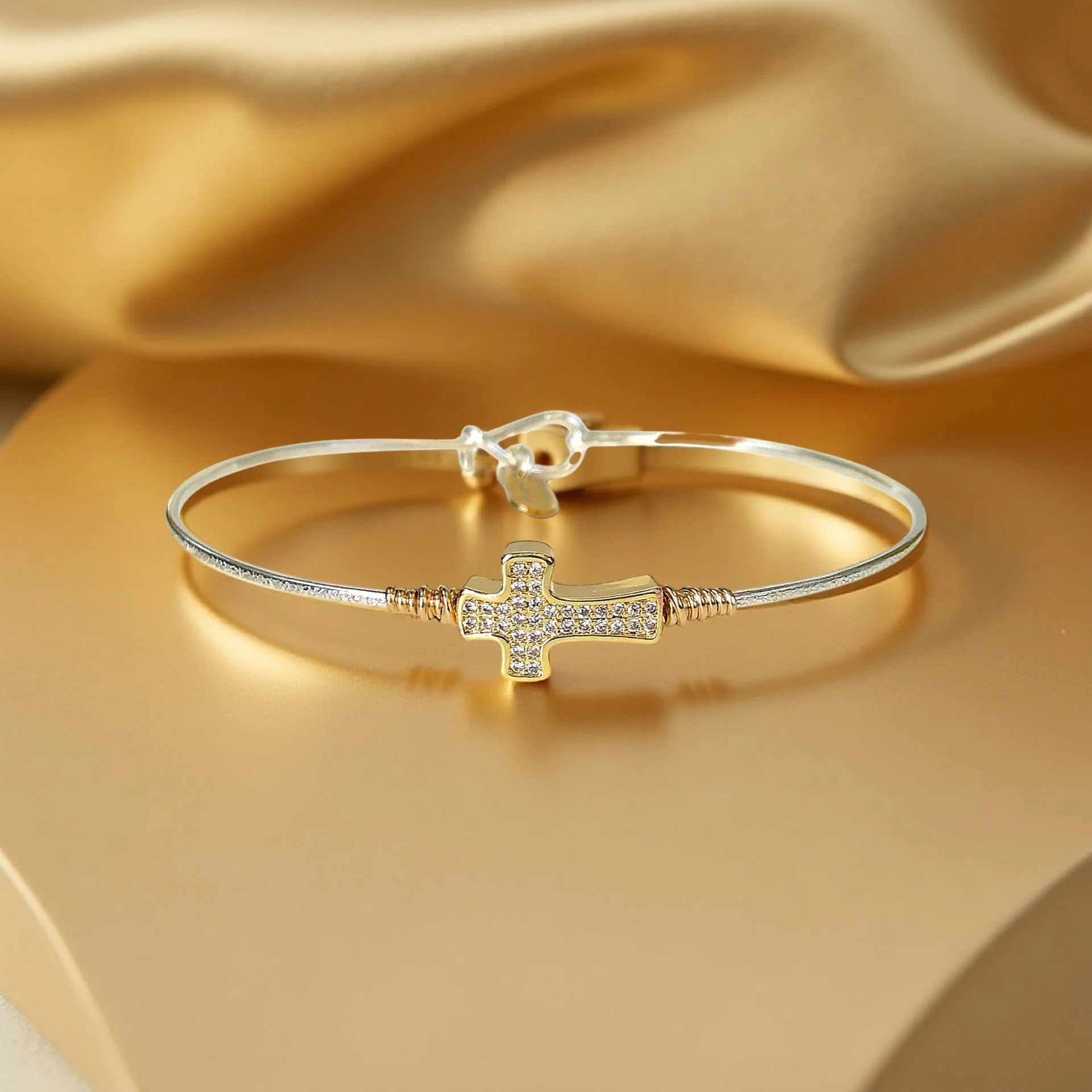 Micro Cross Pave Bracelet - Image 4