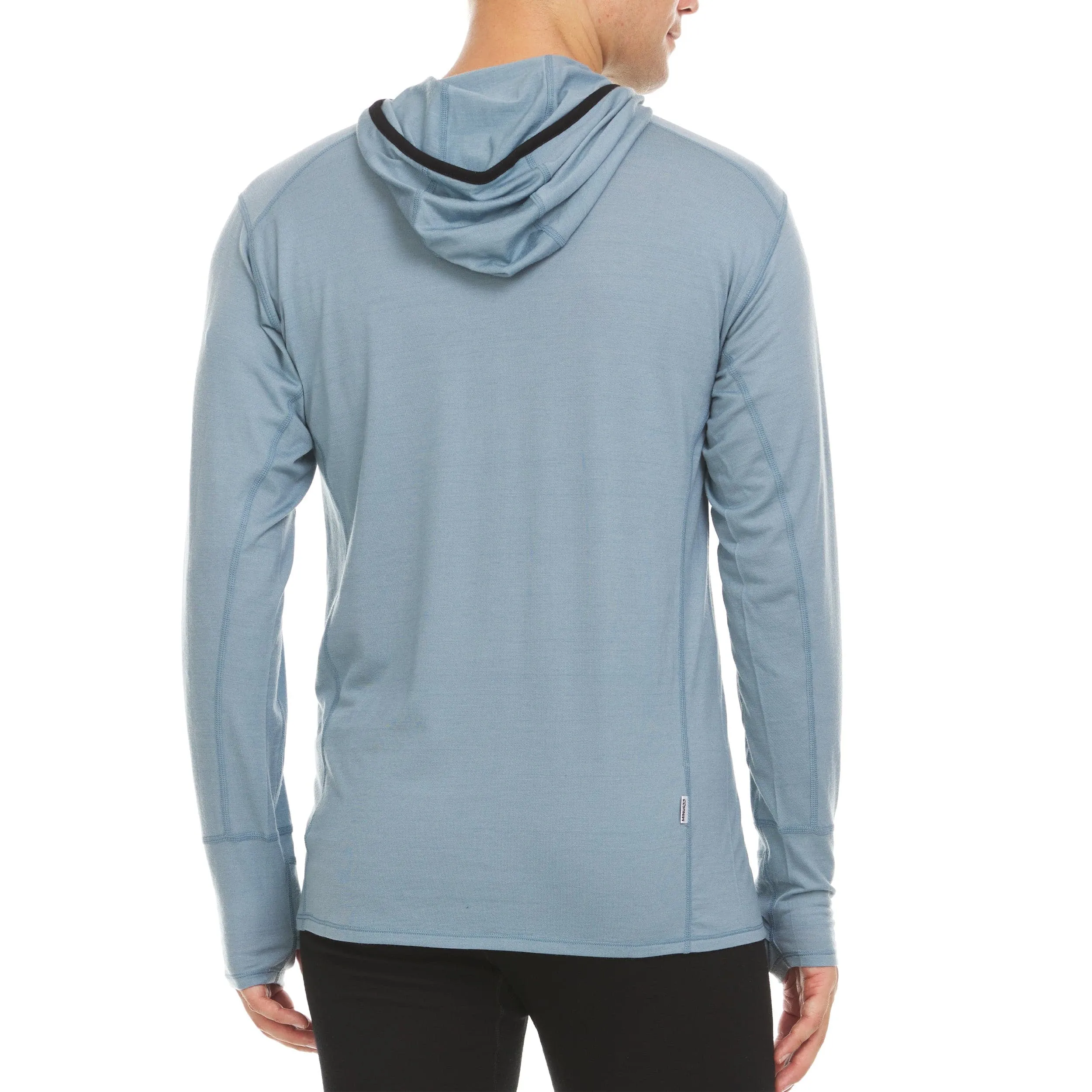 Micro Weight - Men's Wool 1/4 Zip Sun Hoodie Woolverino - Image 16