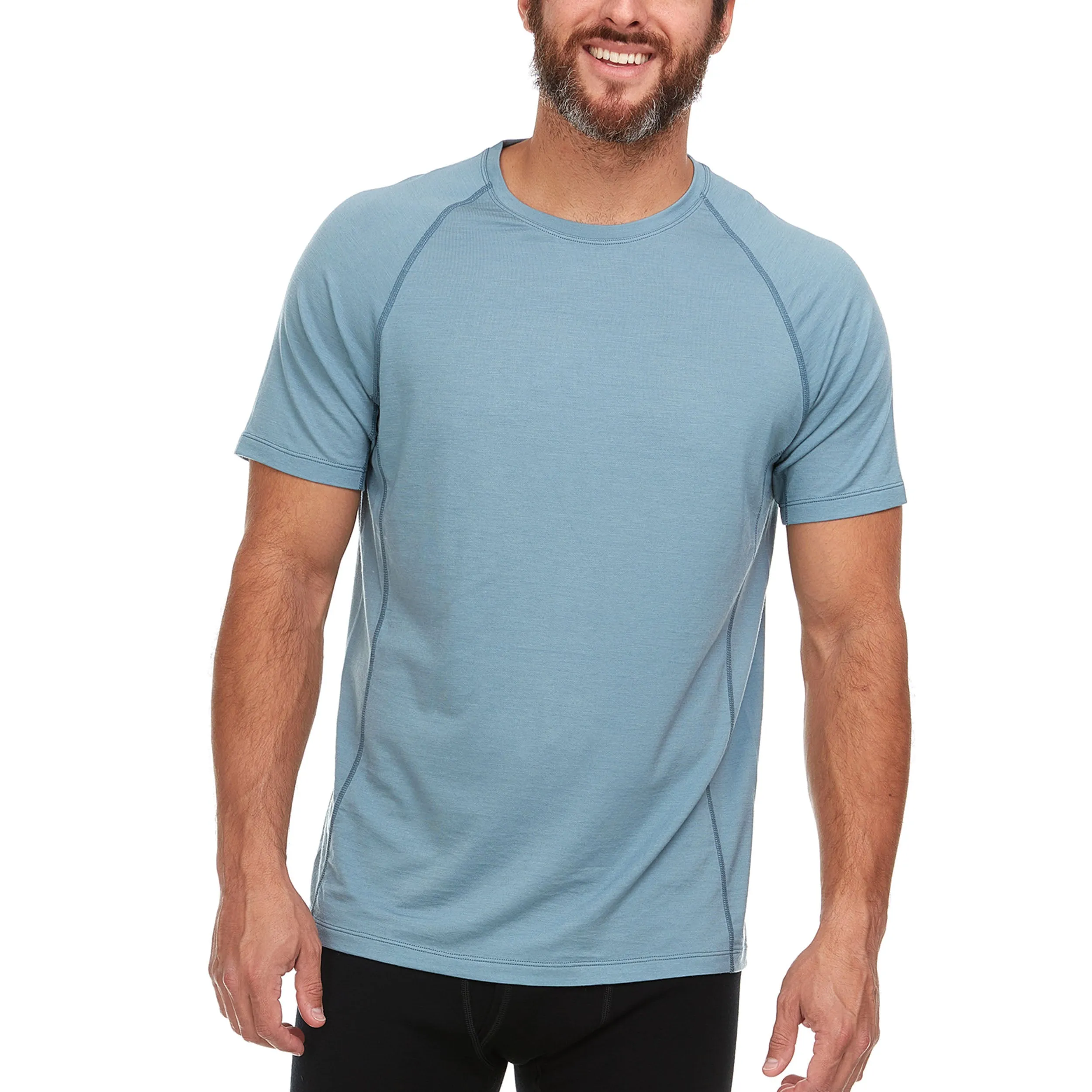 Micro Weight - Men's Wool Raglan T-Shirt Woolverino - Image 32