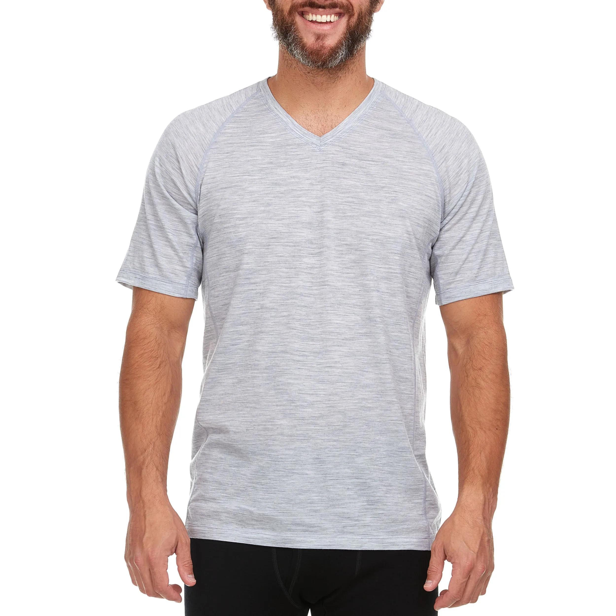 Micro Weight - Men's Wool V-Neck T-Shirt Woolverino - Image 5
