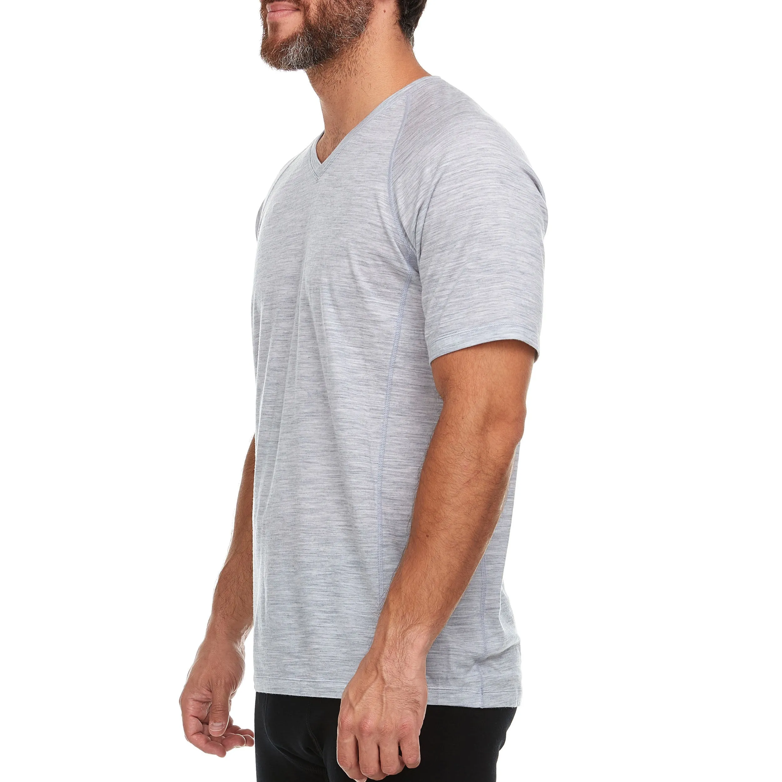 Micro Weight - Men's Wool V-Neck T-Shirt Woolverino - Image 8