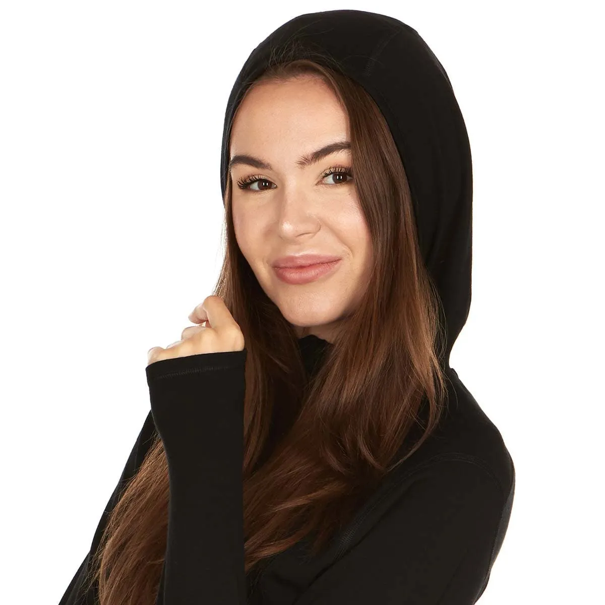 Women's Wool 1/4 Zip Sun Hoodie Woolverino - Image 10