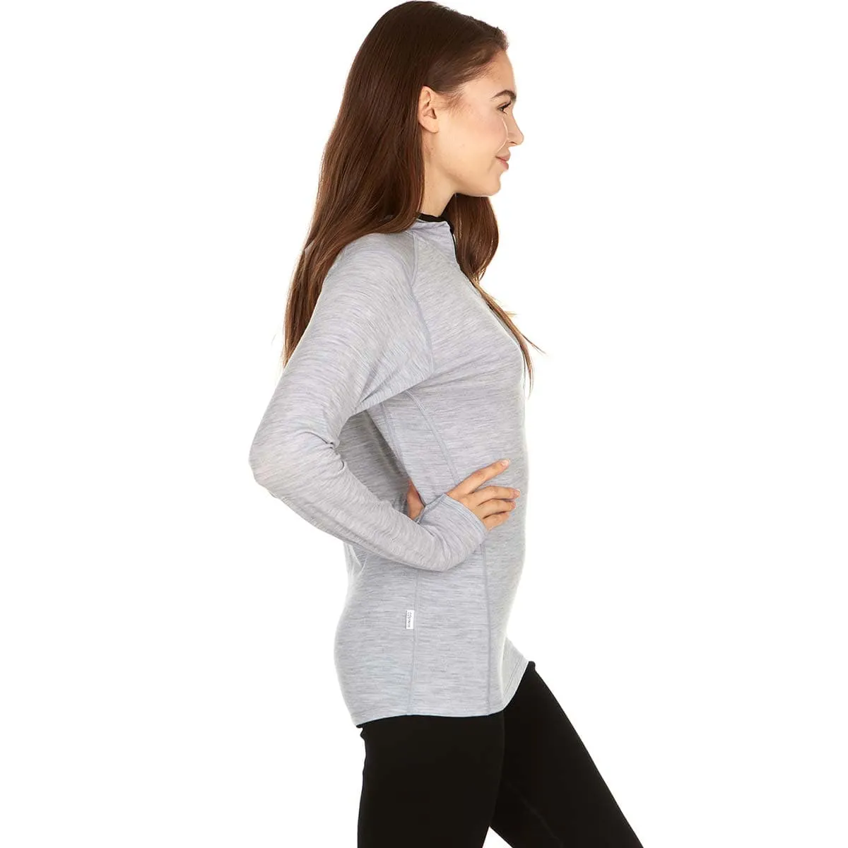 Women's Wool 1/4 Zip Sun Hoodie Woolverino - Image 3