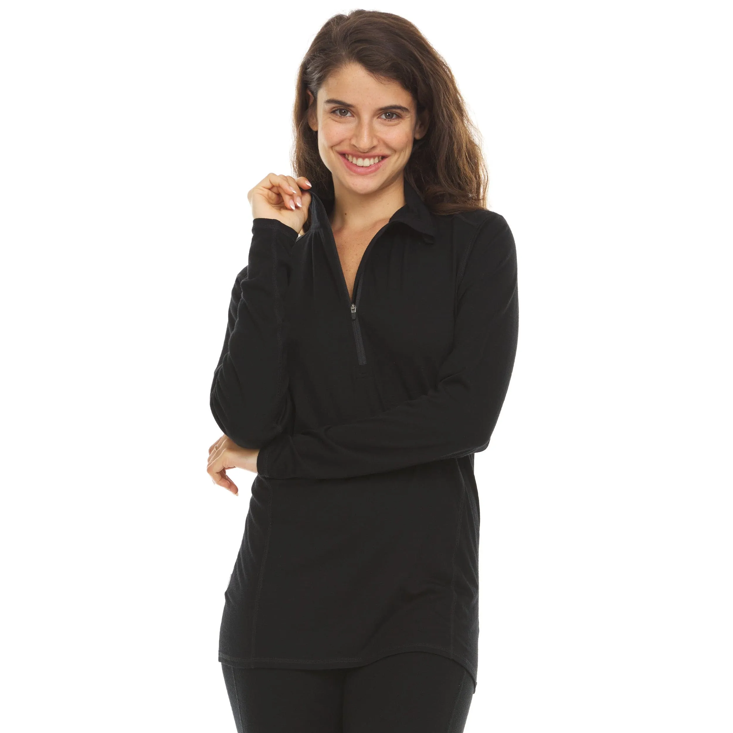 Micro Weight - Women's Wool 1/4 Zip Woolverino - Image 5