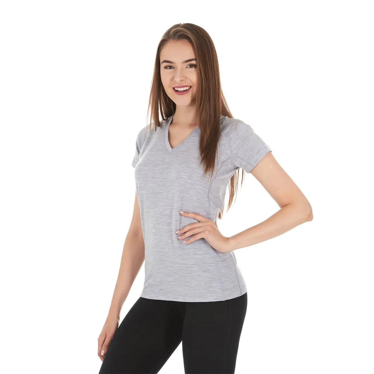 Women's Wool V-Neck T-Shirt - Image 4