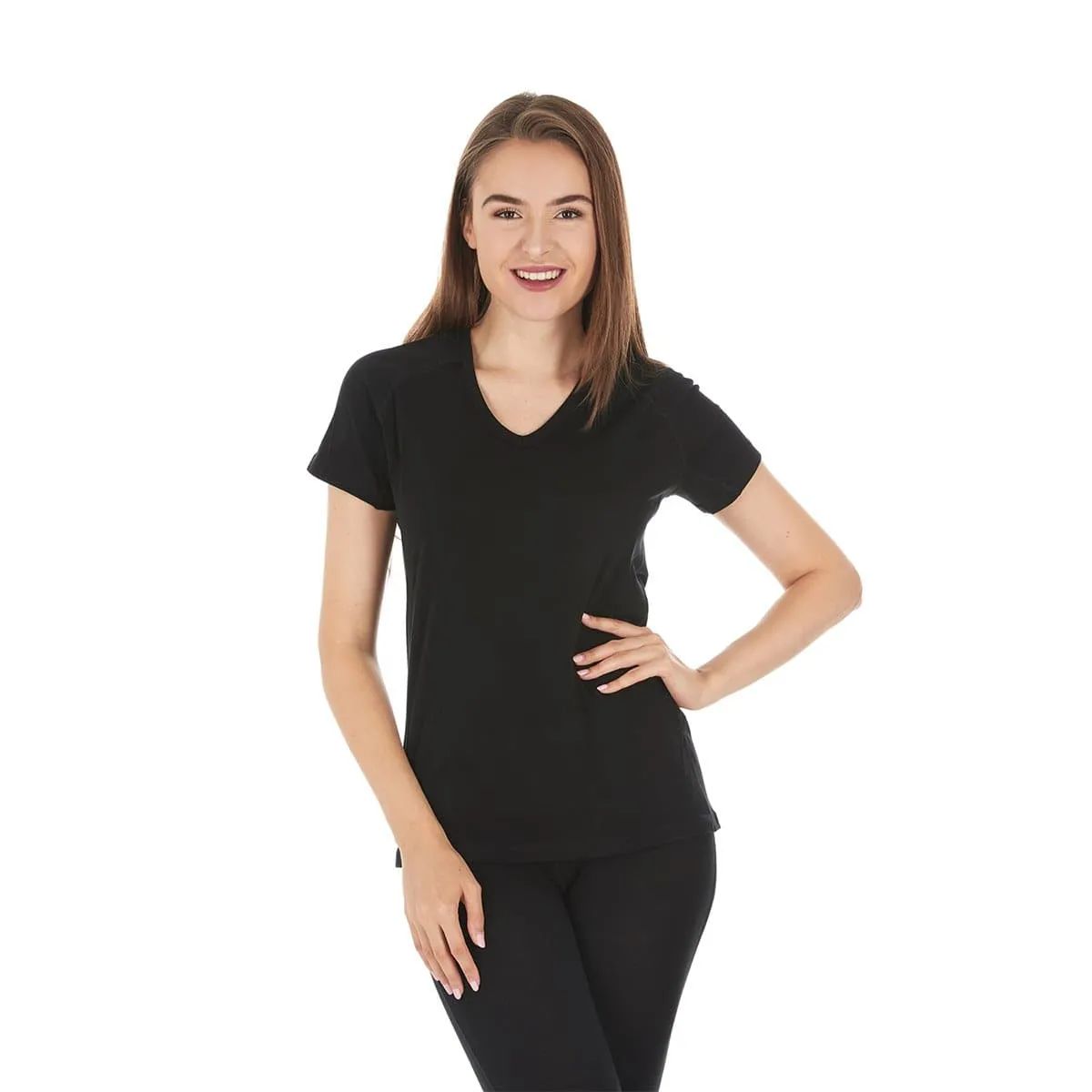 Women's Wool V-Neck T-Shirt - Image 7
