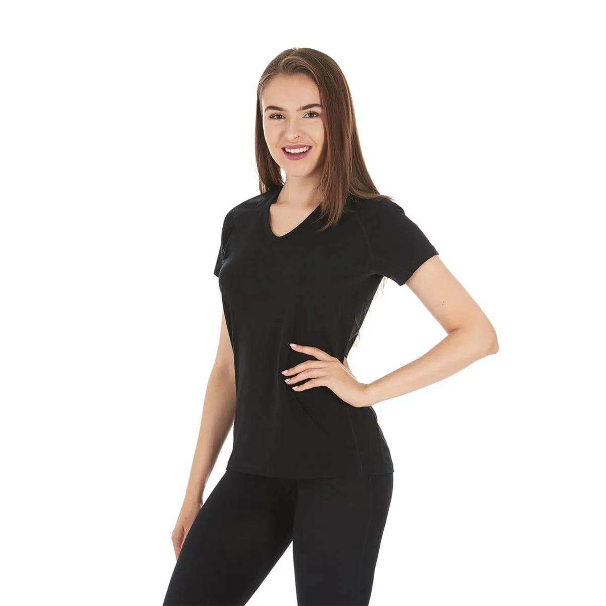 Women's Wool V-Neck T-Shirt - Image 8