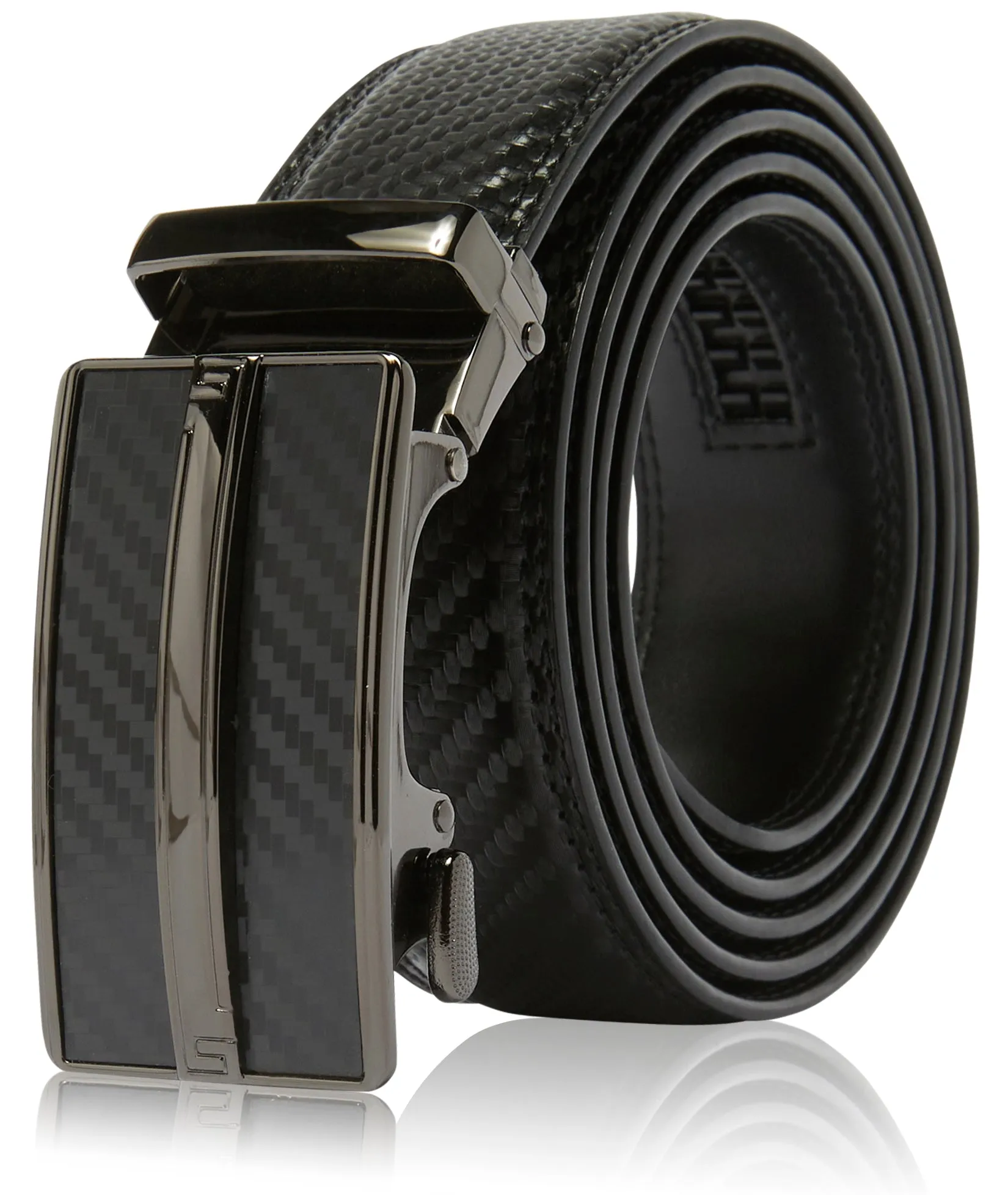 Microfiber Leather Ratchet Belt - Image 31
