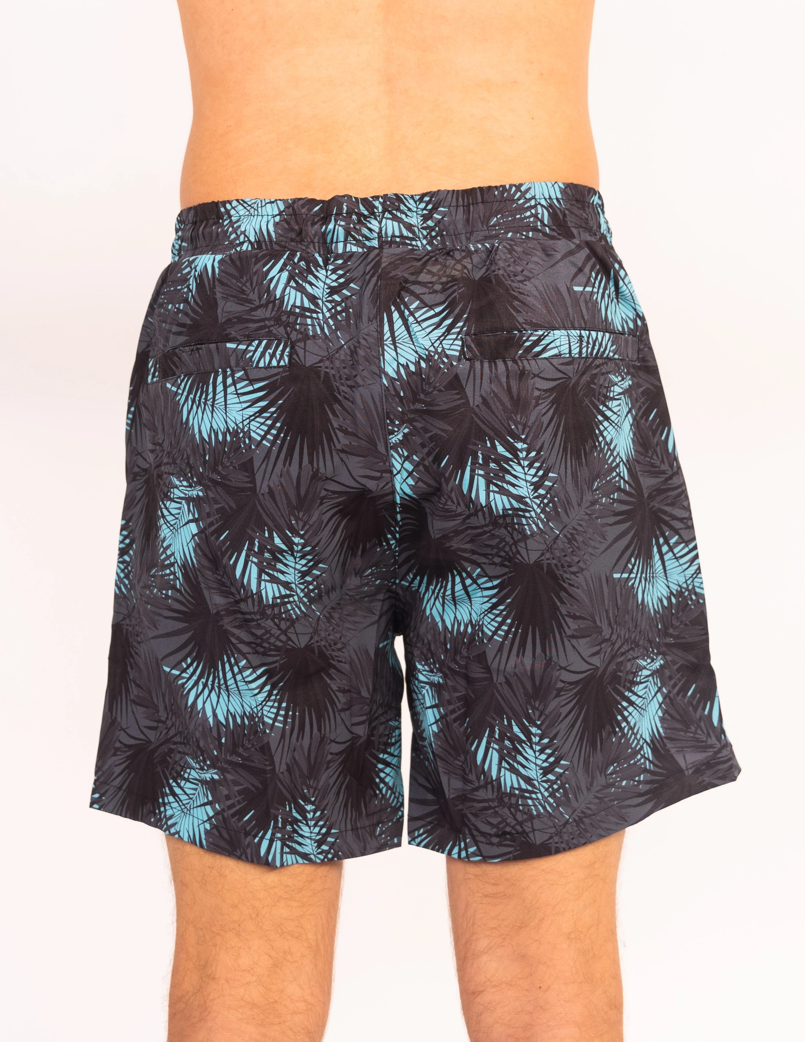 Midnight Palms - Waterproof Pocket Swim Shorts - Athletic Liner - Image 4