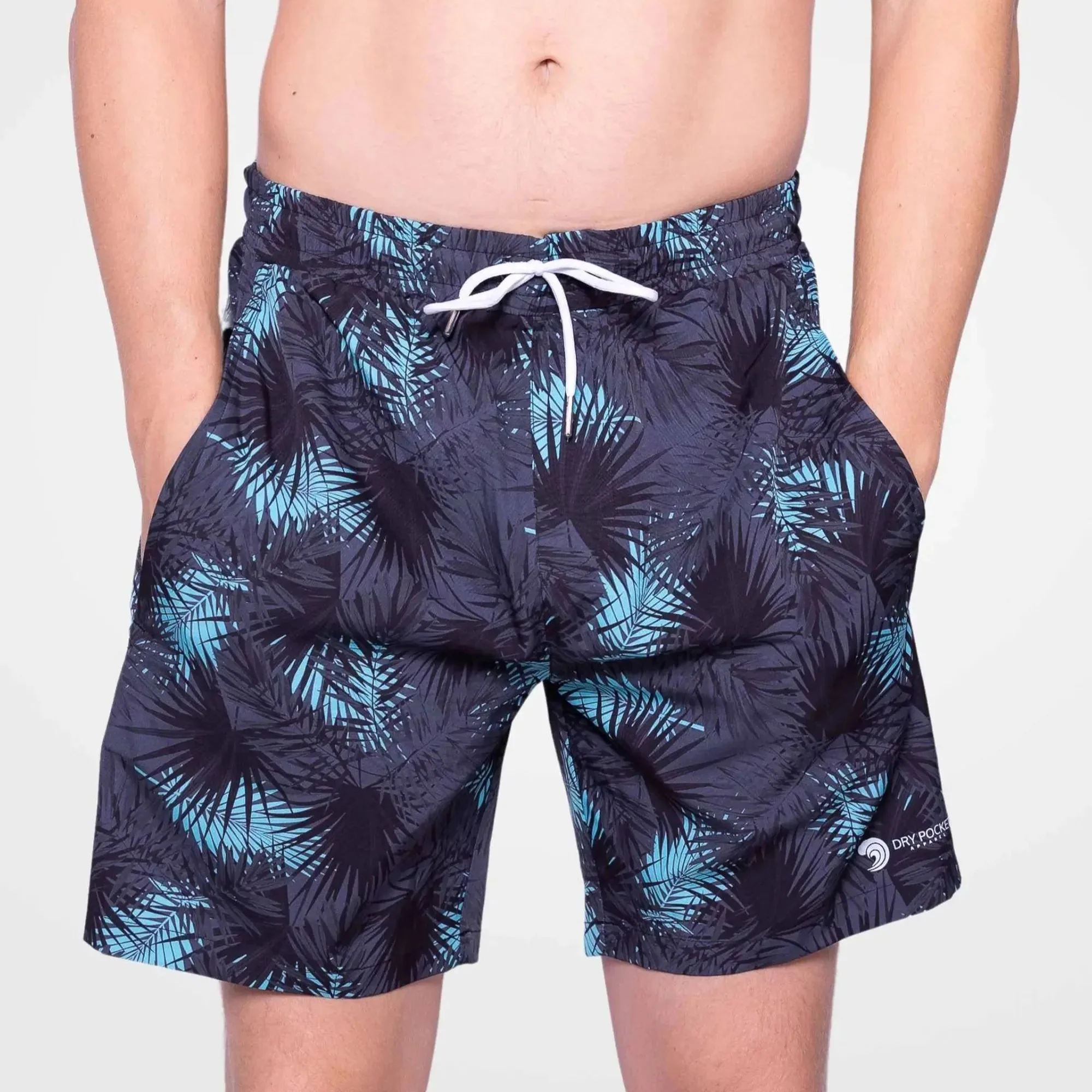 Midnight Palms - Waterproof Swim Shorts With A Waterproof Pocket